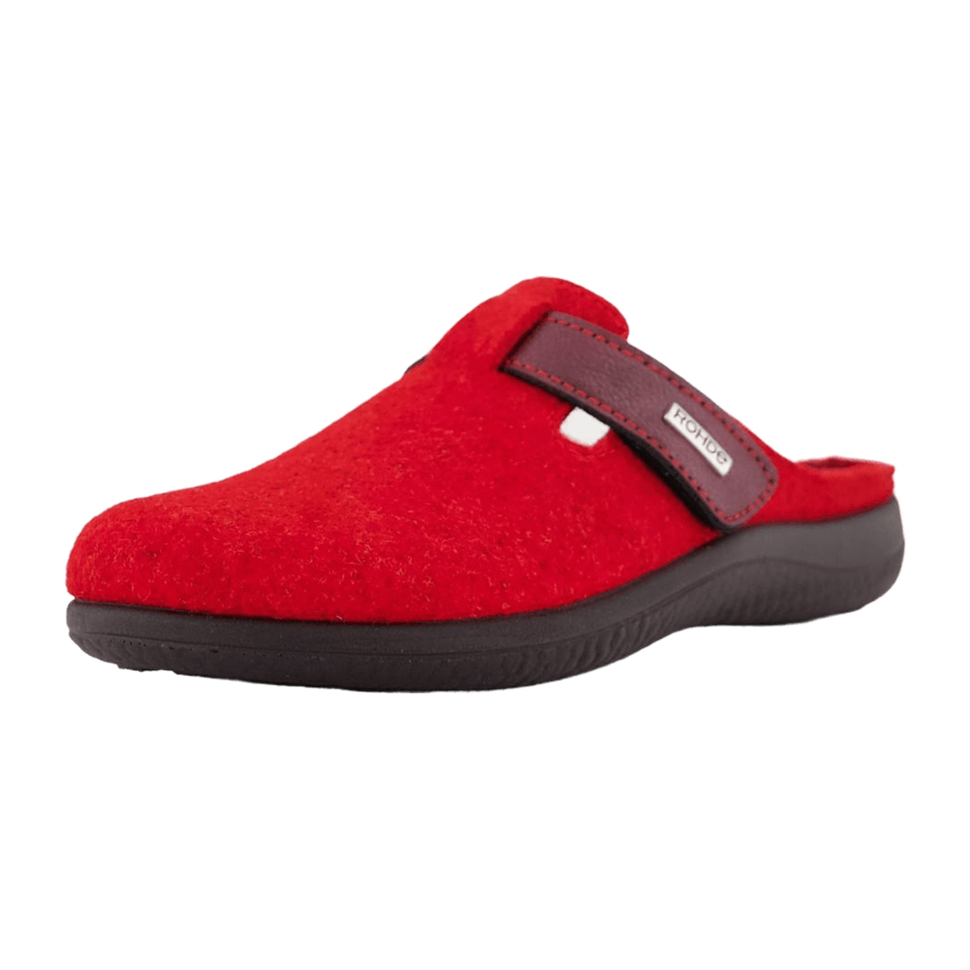 Rohde Cherry Red Women's Shoes with Removable Insole and Velcro Closure