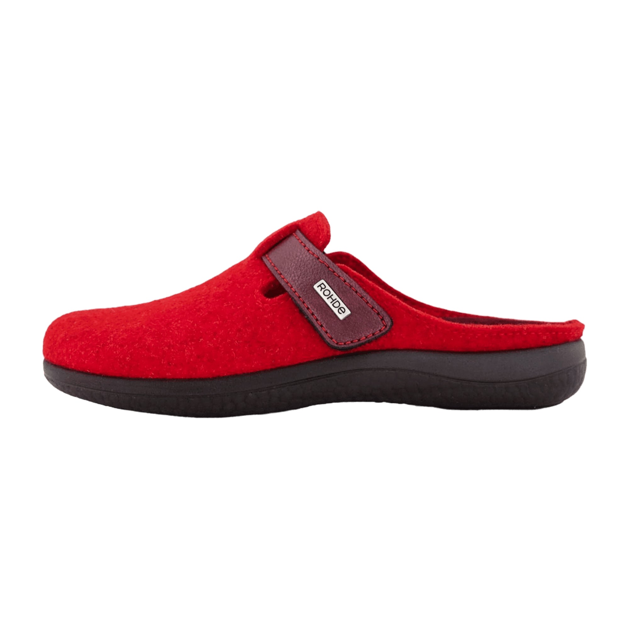 Rohde Cherry Red Women's Shoes with Removable Insole and Velcro Closure