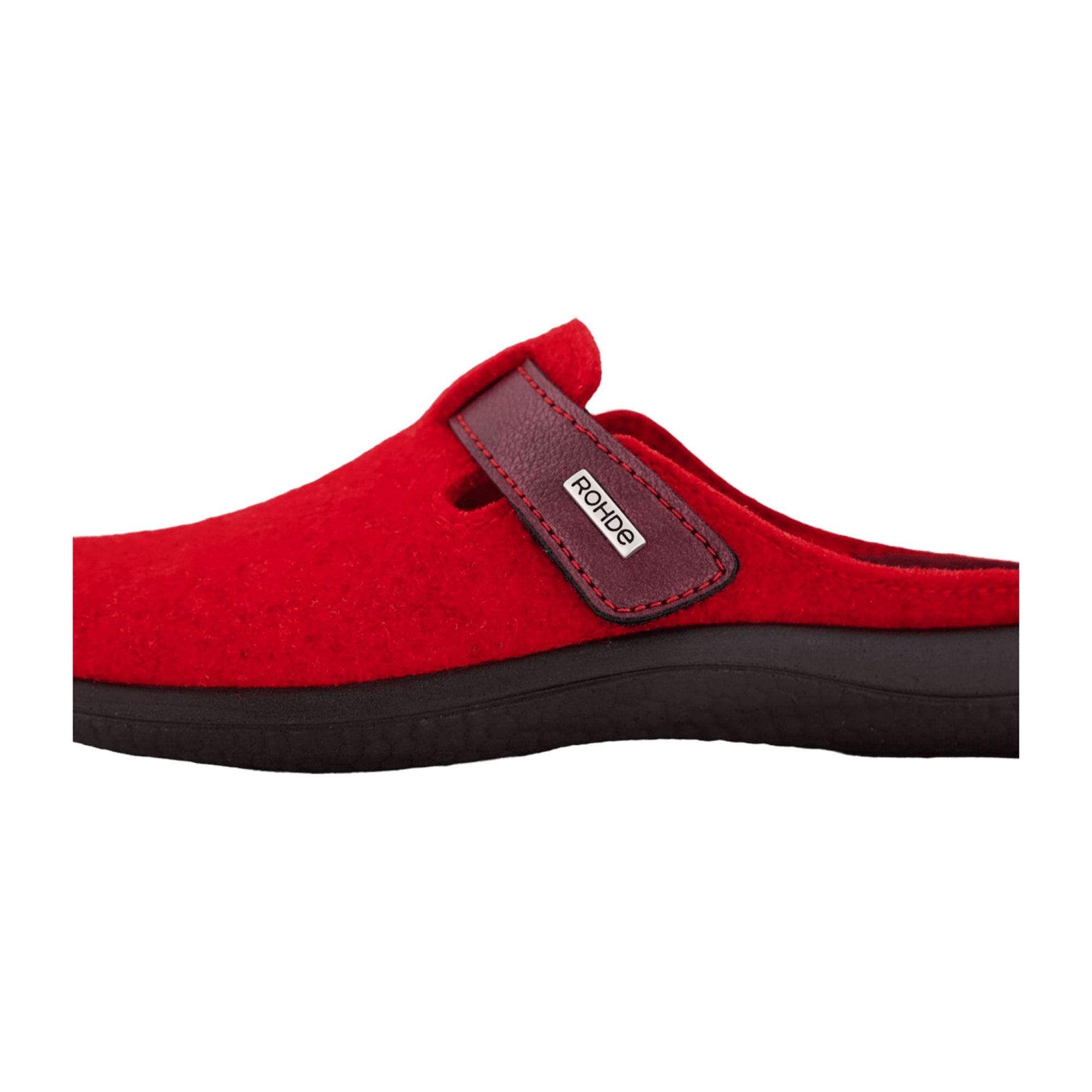 Rohde Cherry Red Women's Shoes with Removable Insole and Velcro Closure