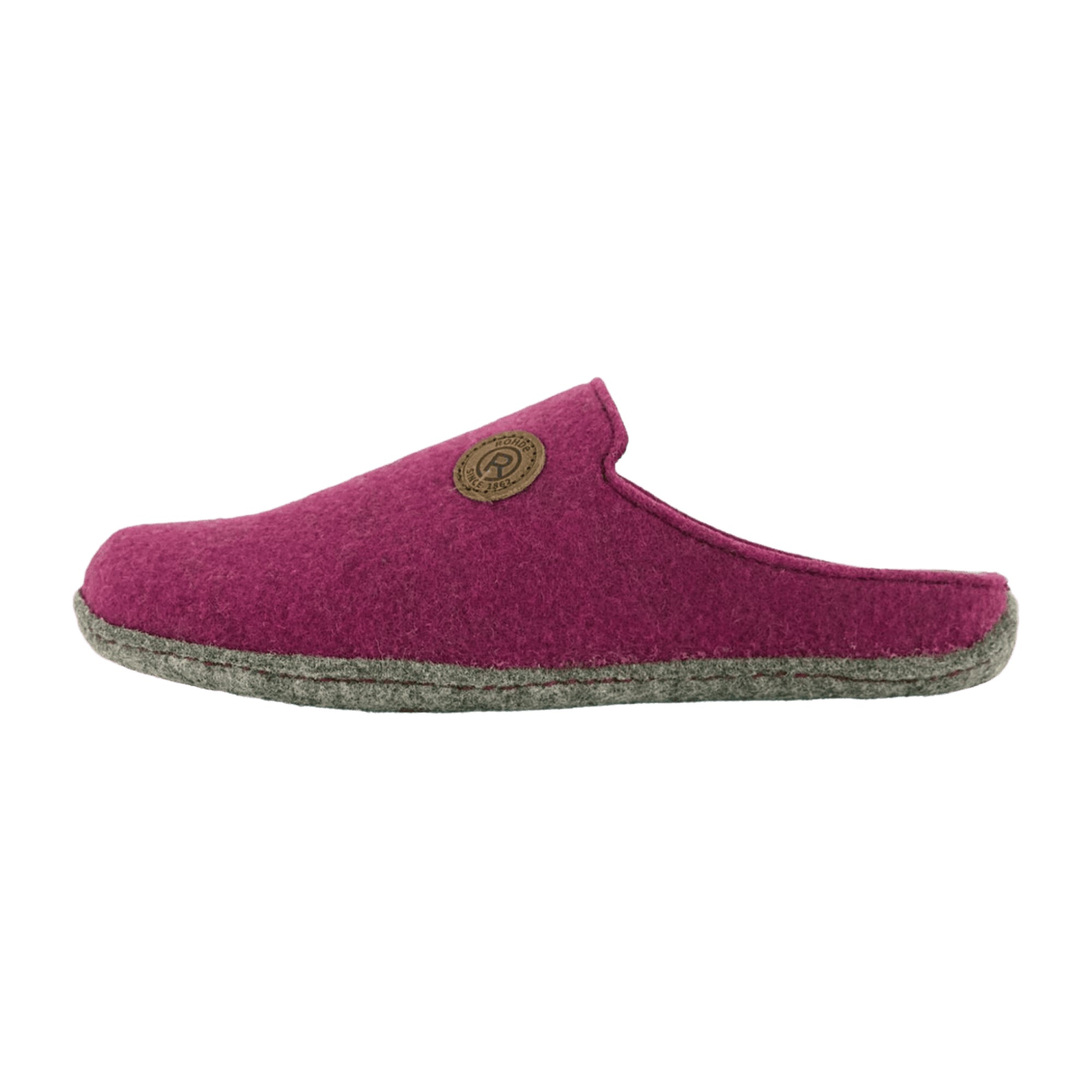 Rohde Follonica Pink Women's Slip-On Shoes Warm Felt Lining Round Toe