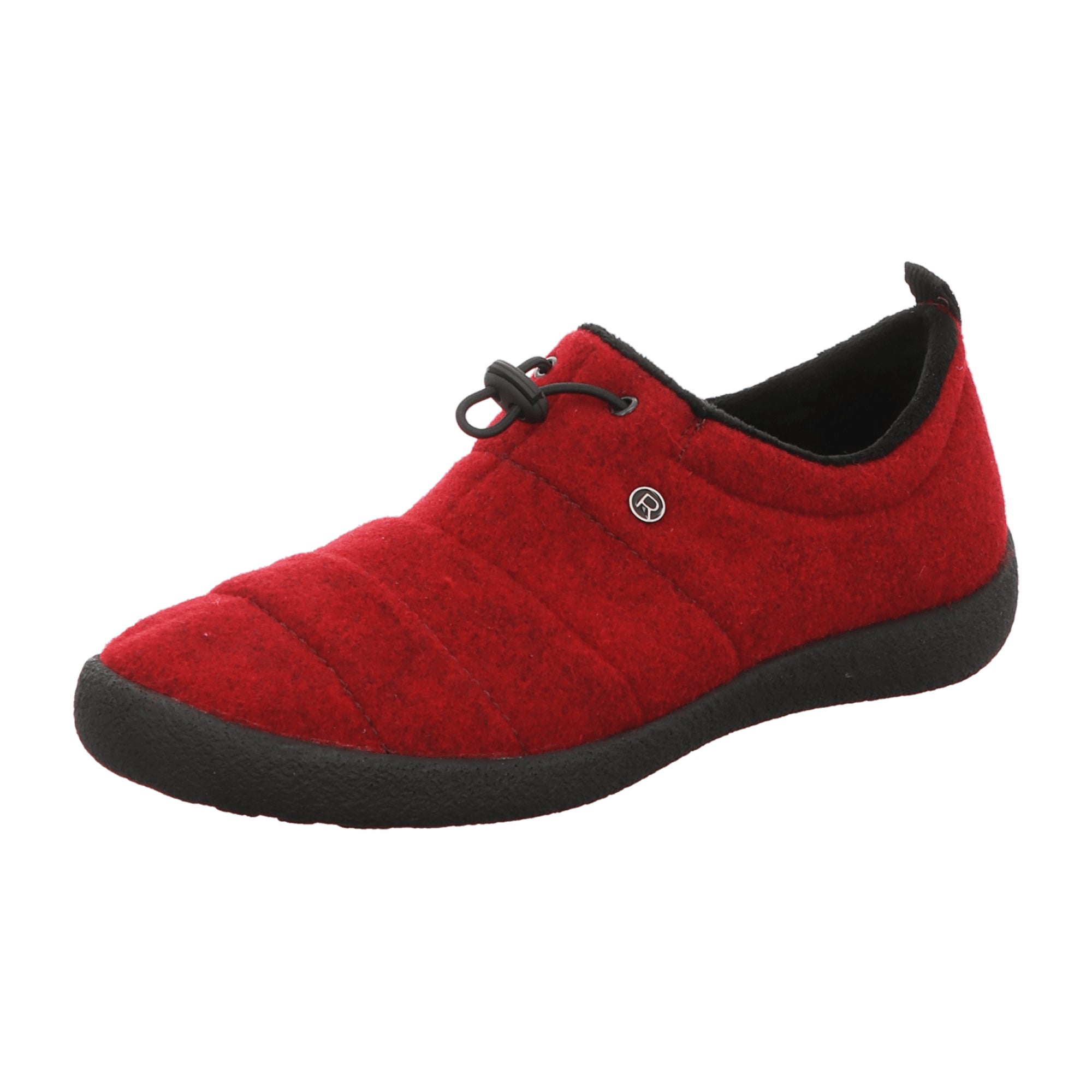 Rohde Red Leather Women's Slip-On House Shoes for Fall and Winter