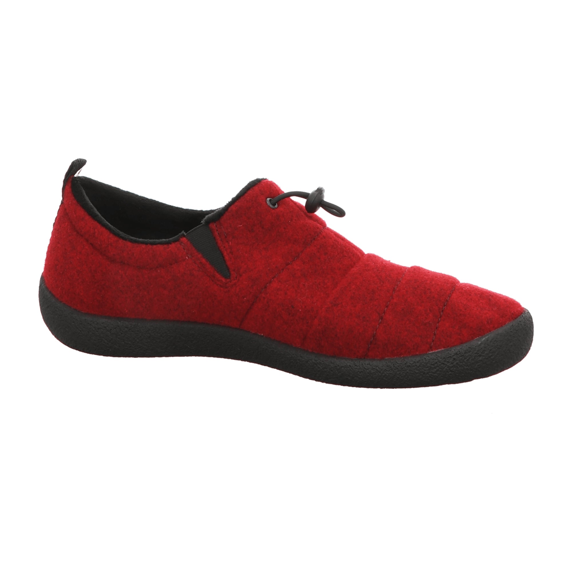 Rohde Red Leather Women's Slip-On House Shoes for Fall and Winter