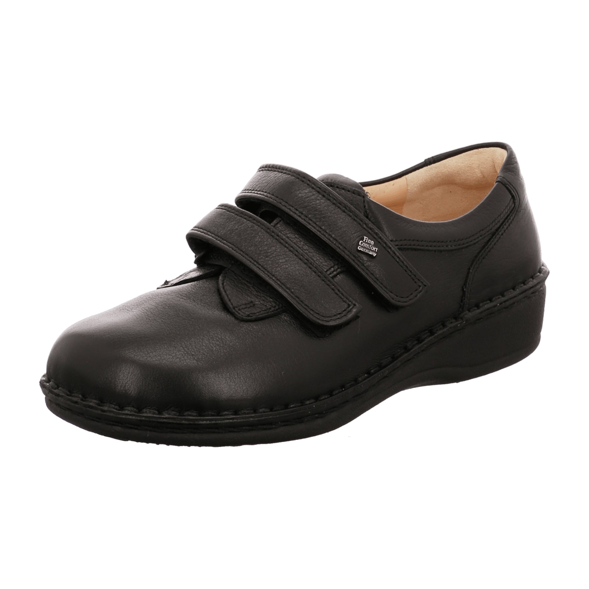 Finn Comfort Women's Comfortable Black Slip-On Shoes - Stylish and Durable