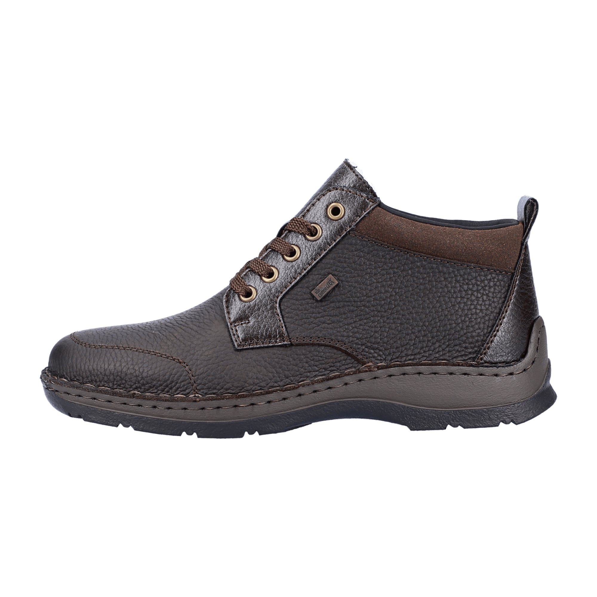 Rieker HWK Men's Brown Lace-Up Boots with Sport Sole for Fall and Winter