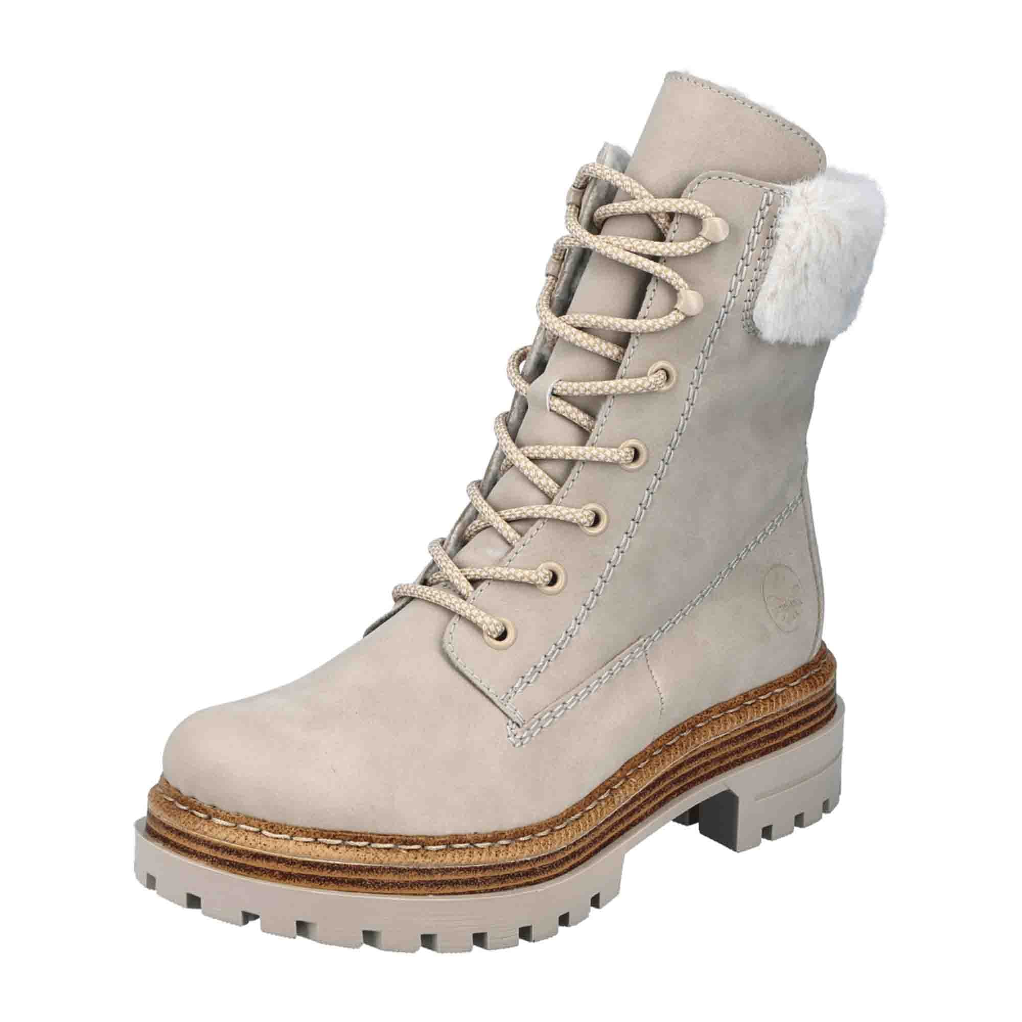 Rieker Beige Women's Shoes 75630-62 Synthetic Upper Textile Lining Rubber Sole