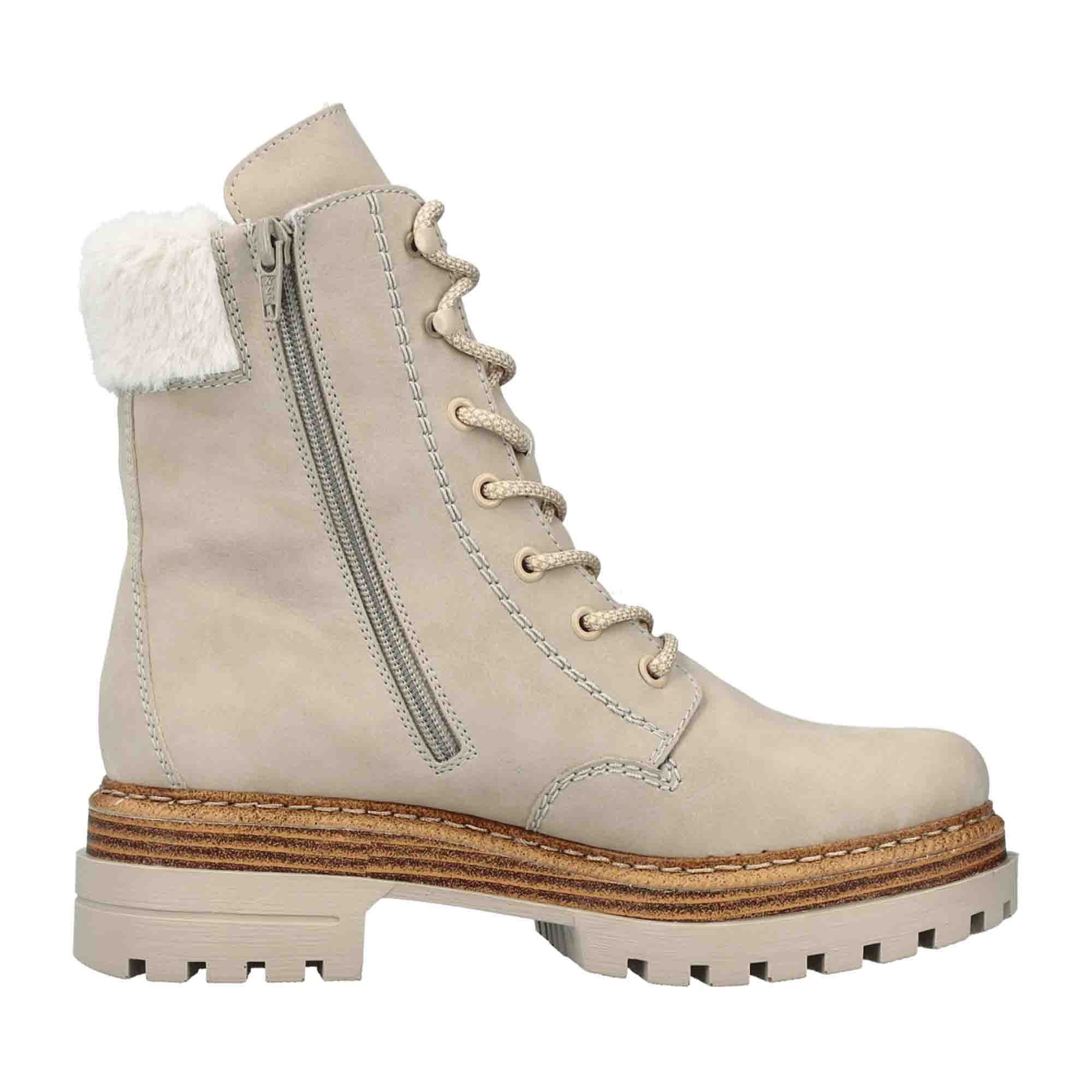 Rieker Beige Women's Shoes 75630-62 Synthetic Upper Textile Lining Rubber Sole