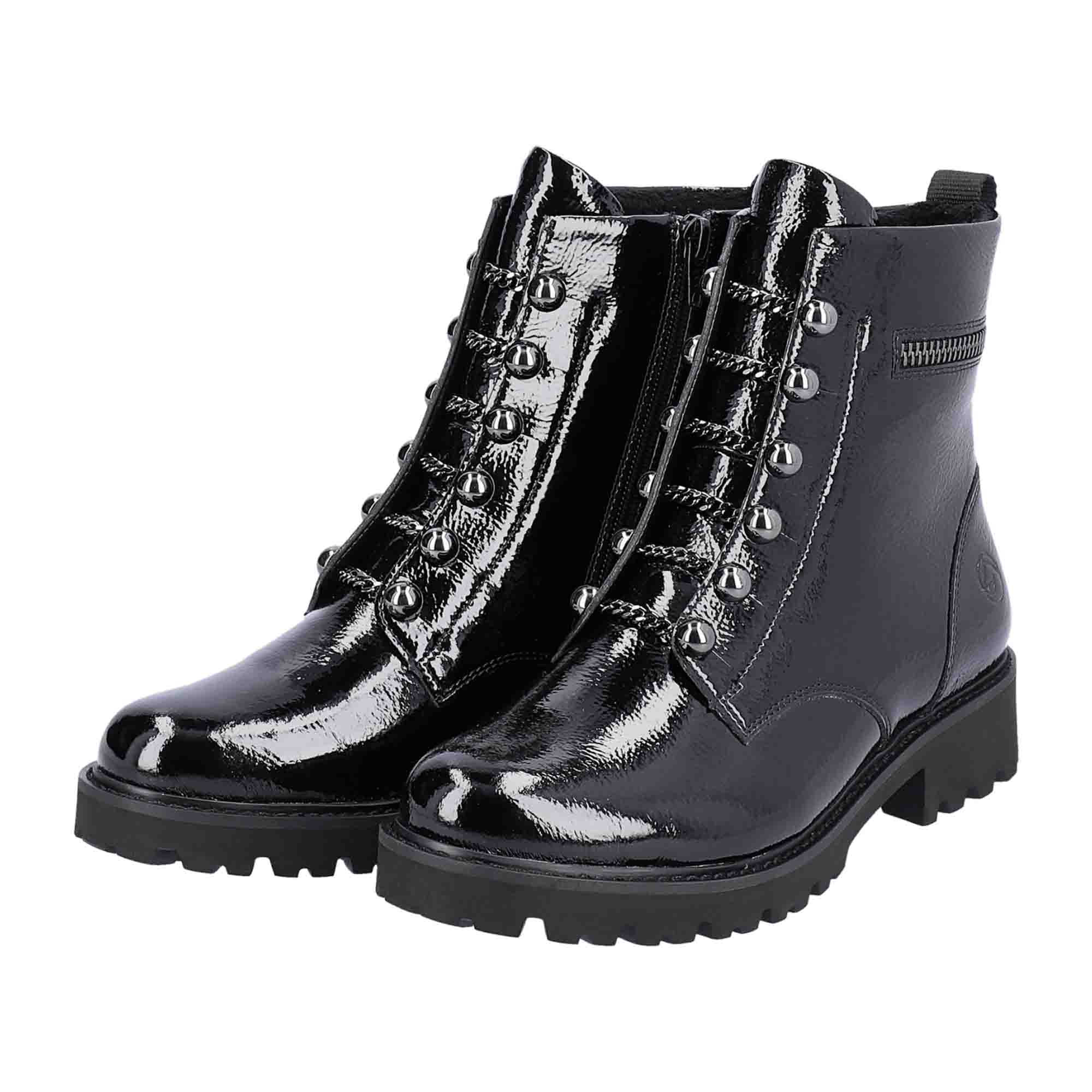 Remonte D8670-03 Black Women's Slip-On Shoes with Sport Sole for Fall/Winter