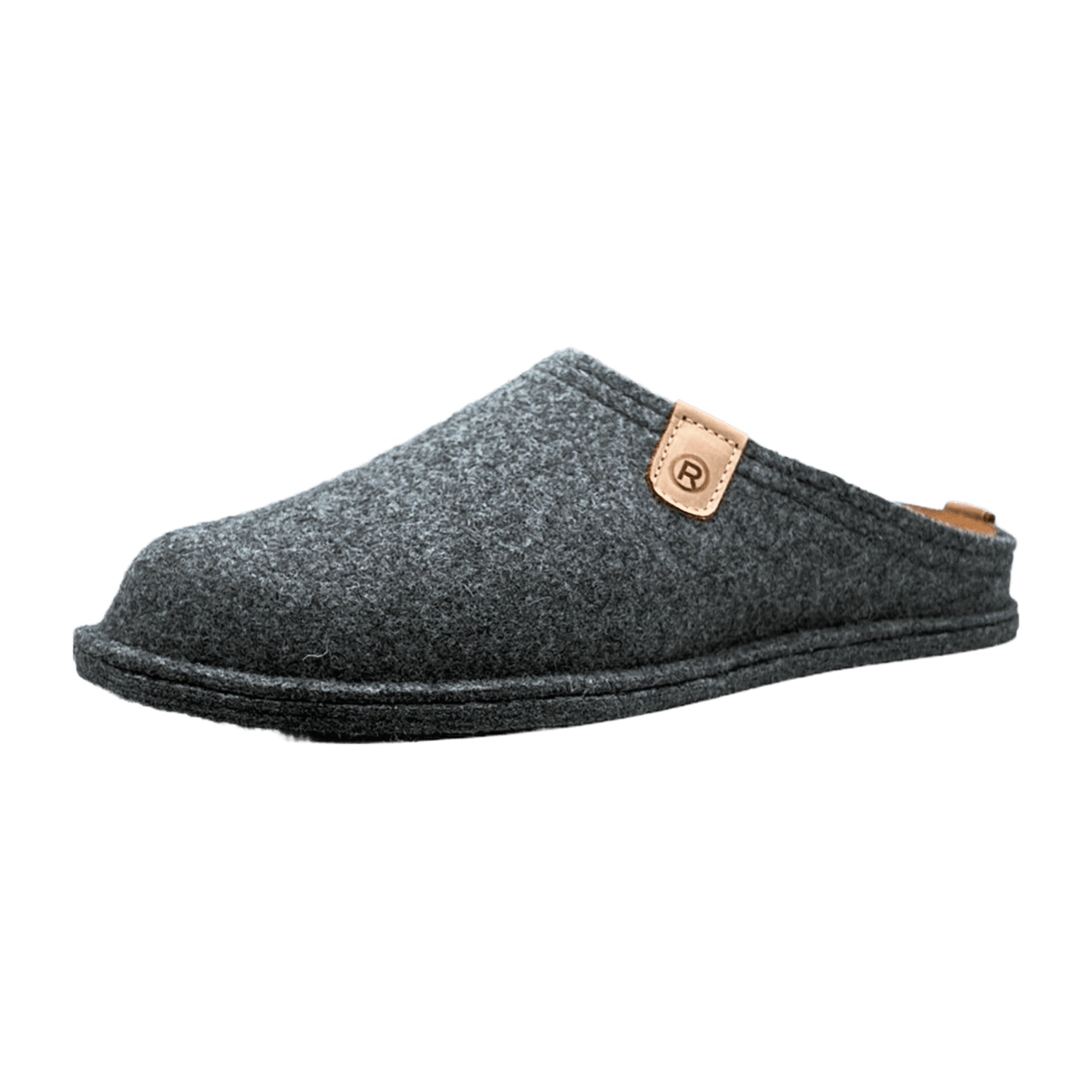 Rohde Men's Grey Felt Slip-On Shoes with Removable Leather Insole