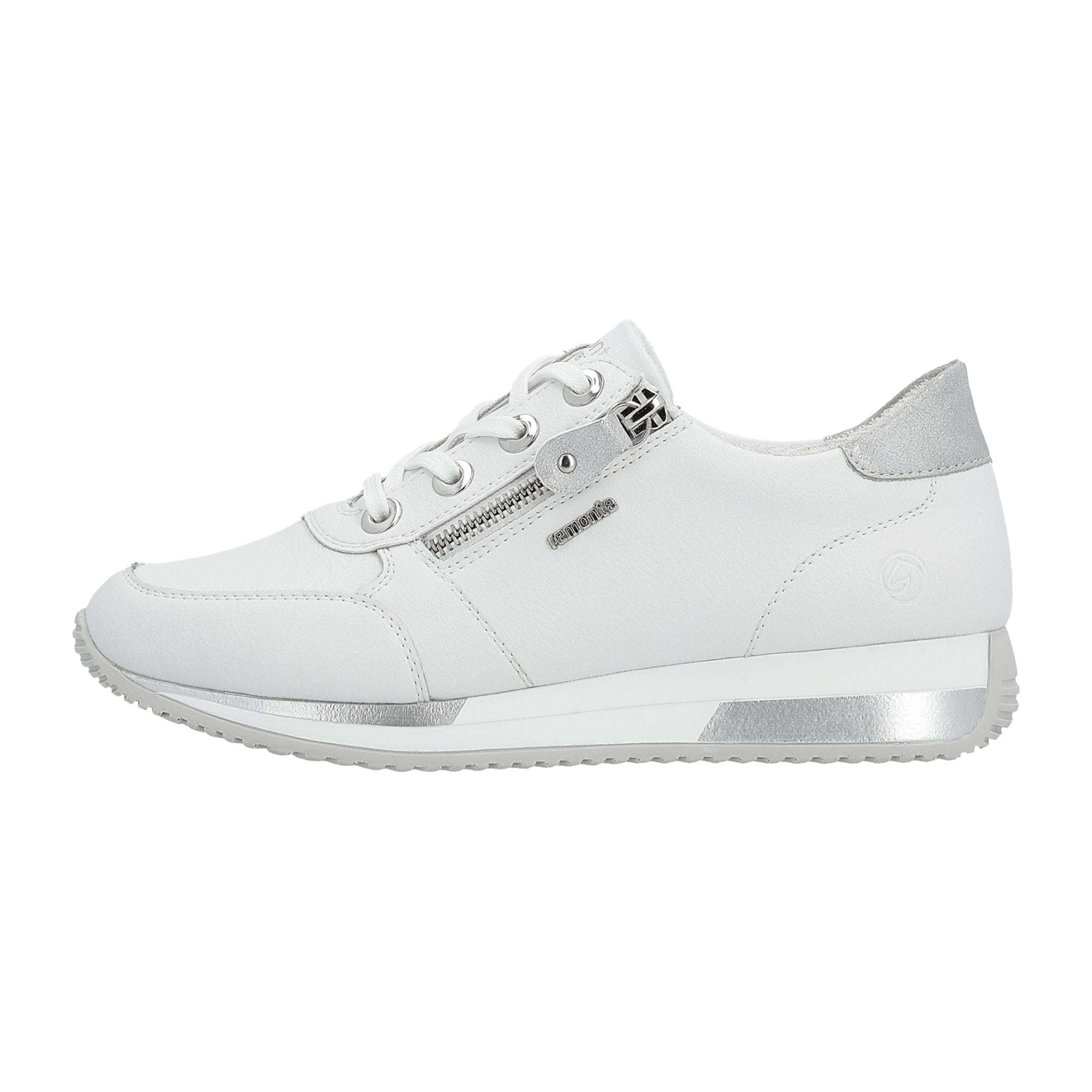 Remonte D0H11 Women's White Leather Sneakers with Removable Insole