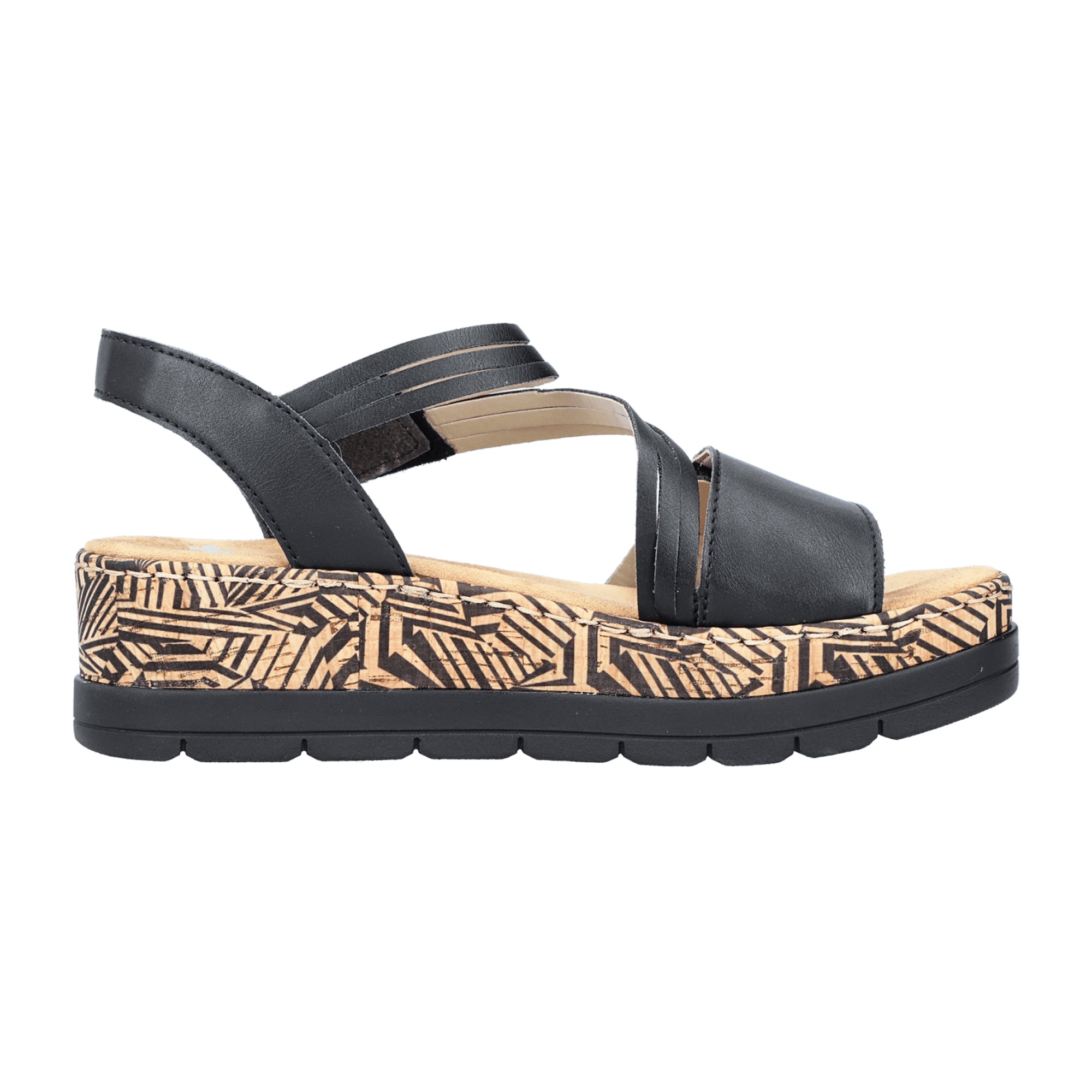 Rieker Black Women's Sandals Comfortable and Stylish