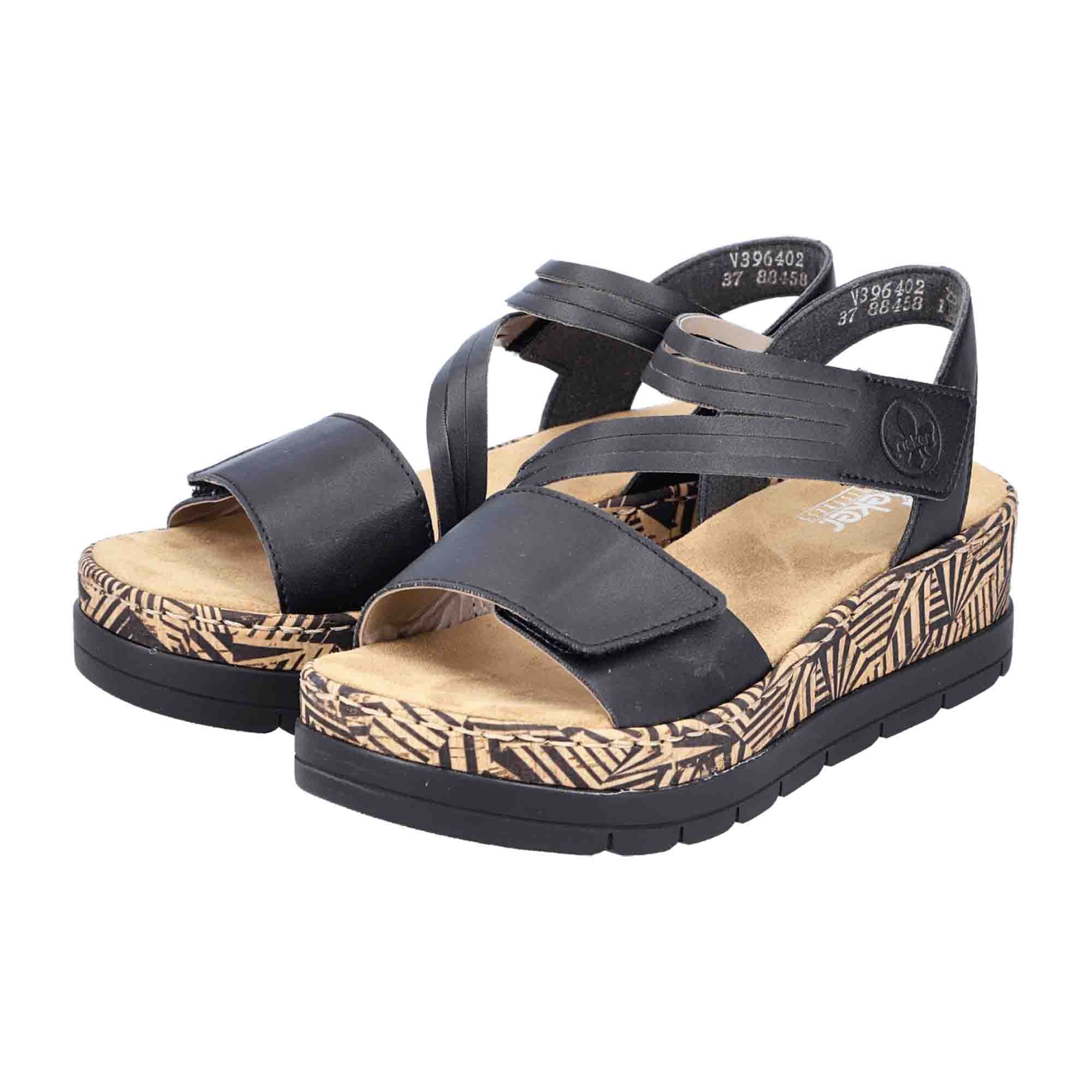 Rieker Black Women's Sandals Comfortable and Stylish