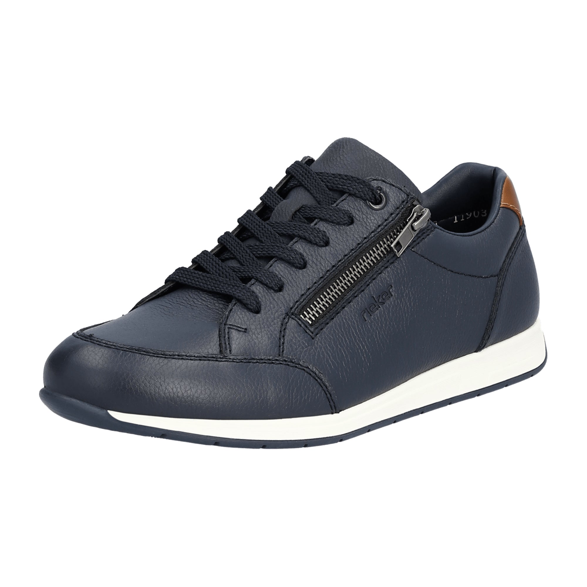 Rieker 11903-14 Men's Blue Synthetic Lace-Up Shoes with Rubber Sole