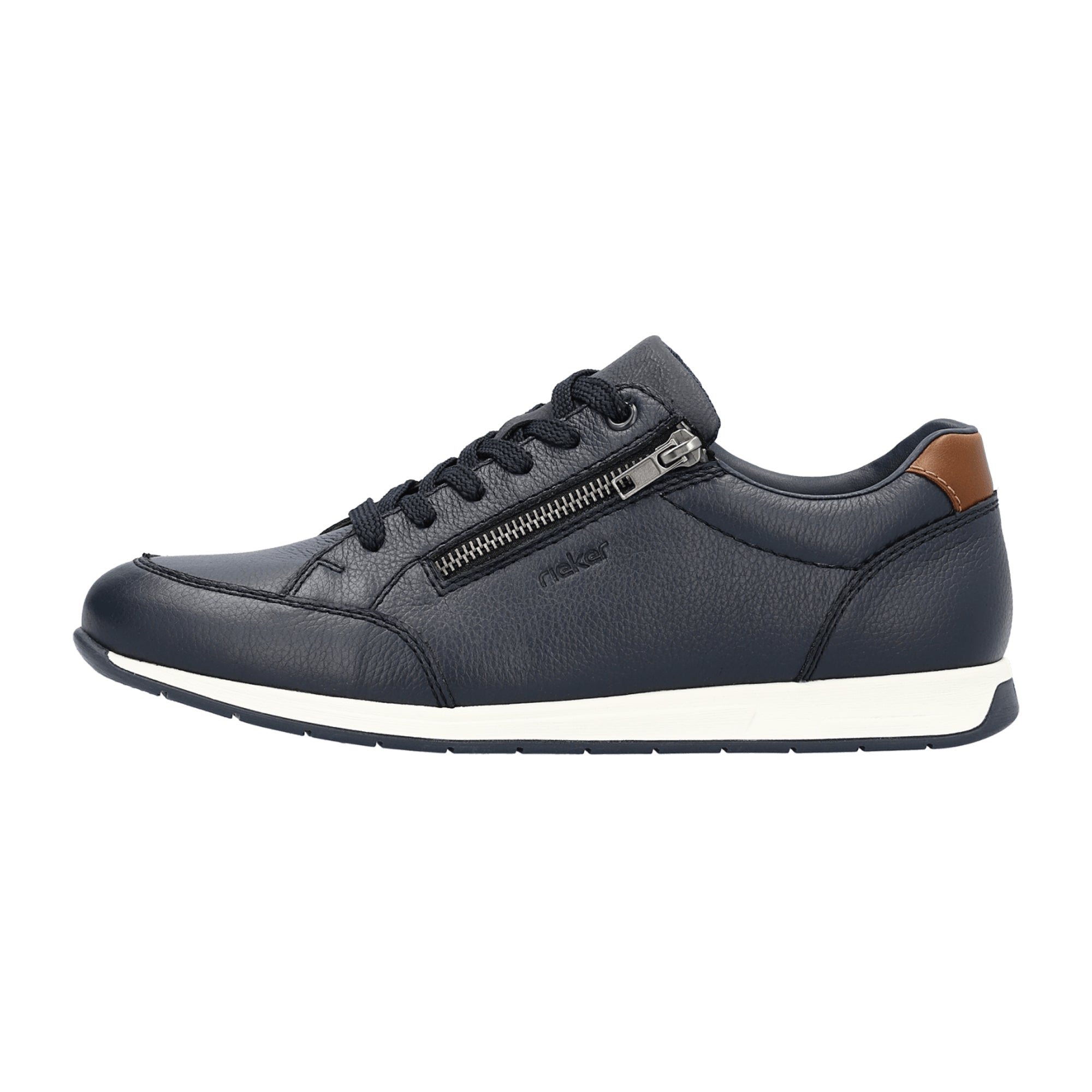 Rieker 11903-14 Men's Blue Synthetic Lace-Up Shoes with Rubber Sole