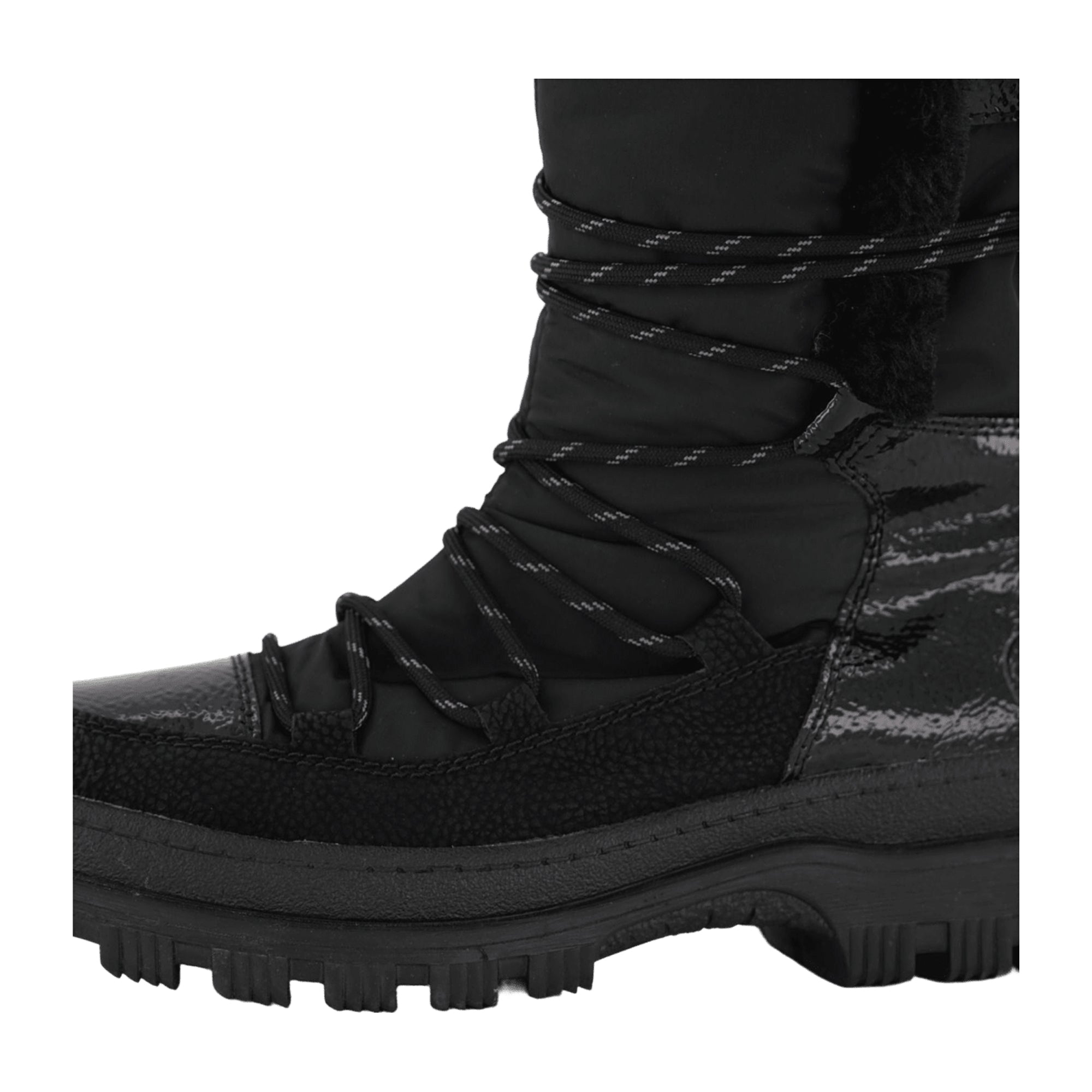 Rieker X9084-00 Women's Black Warm Lined Shoes with 5cm Heel - Bartel-Shop