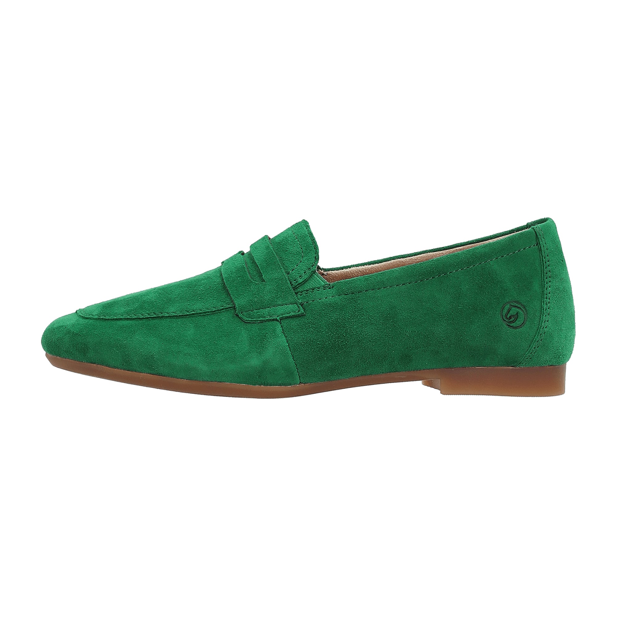 Remonte Women's Green Slip-On Leather Shoes with Removable Insole