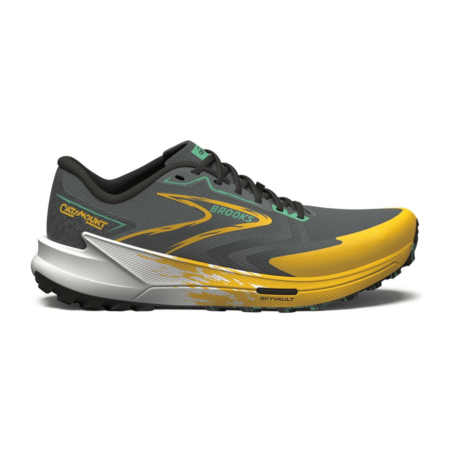 Brooks Catamount 3 Men's Trail Running Shoes - Lemon Chrome / Sedona Sage