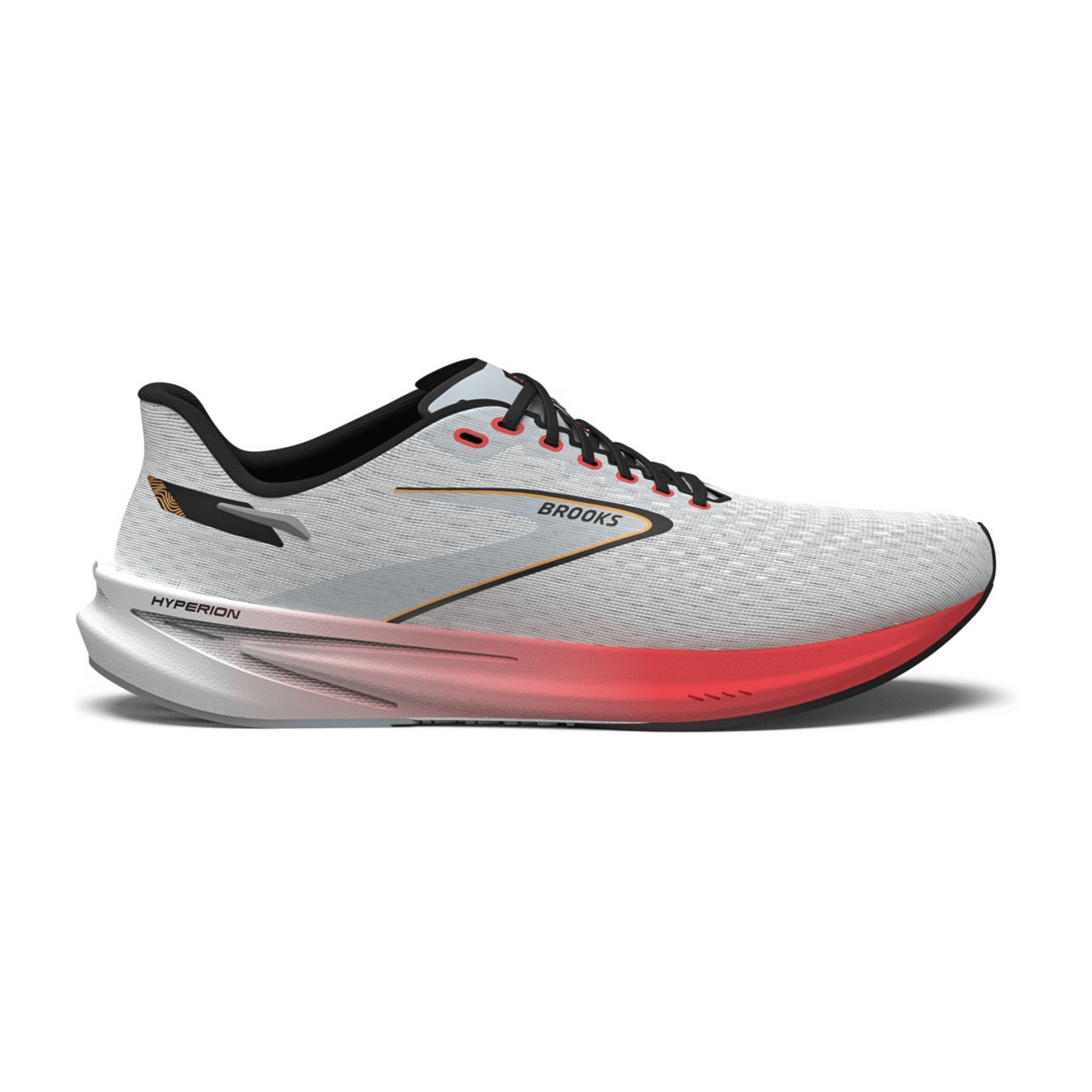 Brooks Hyperion Women's Running Shoes in Blue Fiery Coral Orange with Mesh Lining and Rubber Sole