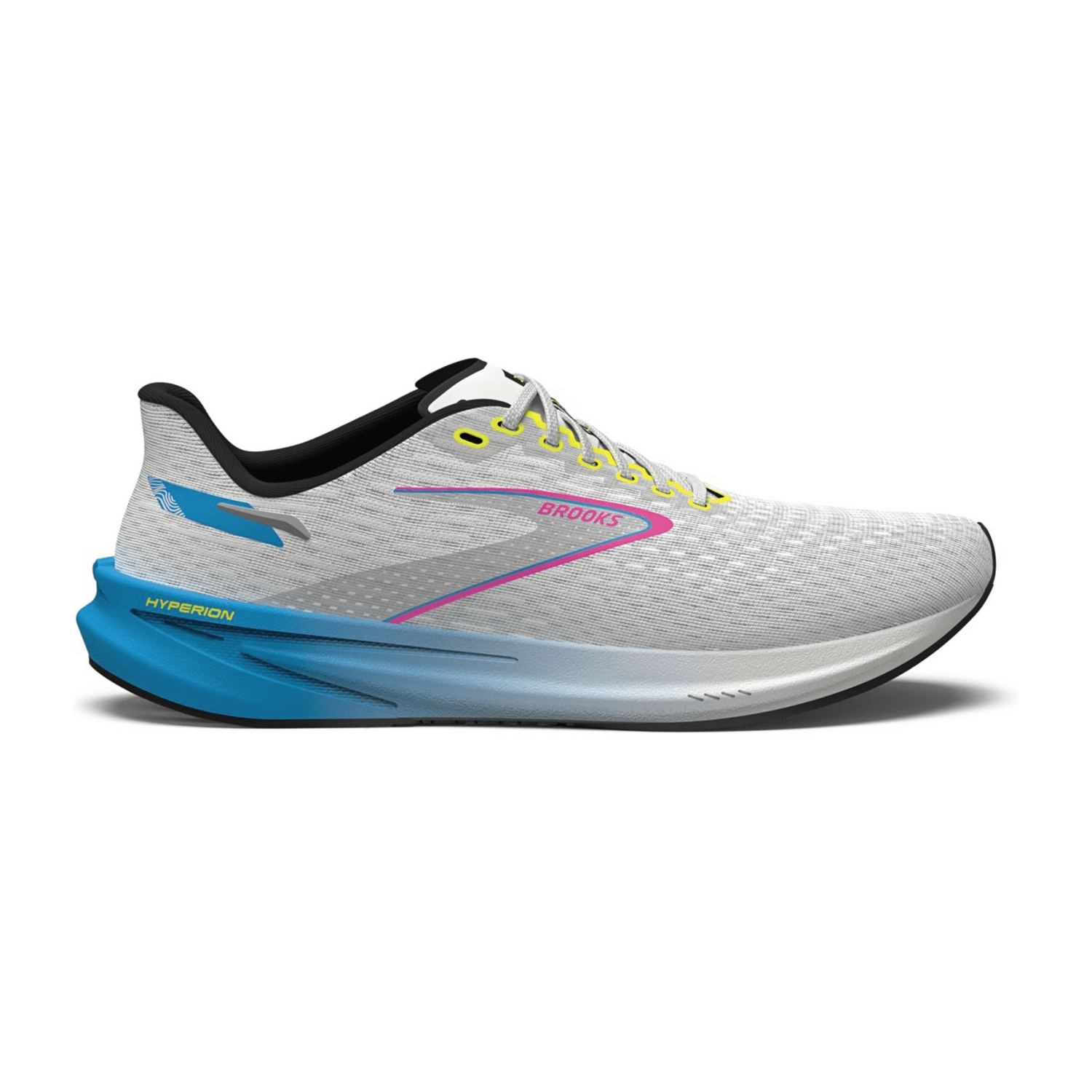 Brooks Hyperion Women's Running Shoes in White | Lace-Up Design with Mesh Lining and Rubber Outsole