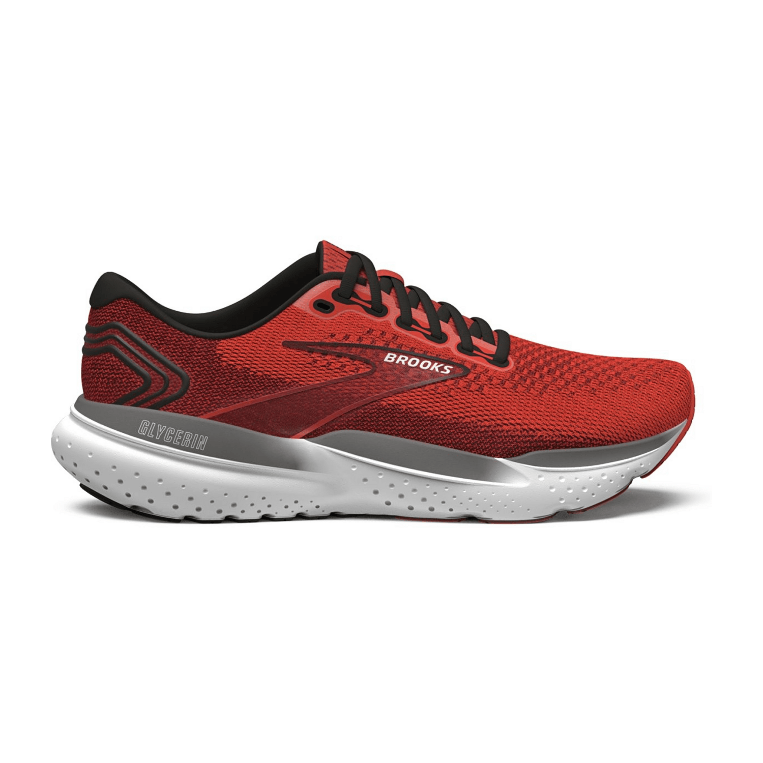 Brooks Glycerin 21 Men's Running Shoes in Orange with Lace-Up Closure and Rubber Outsole