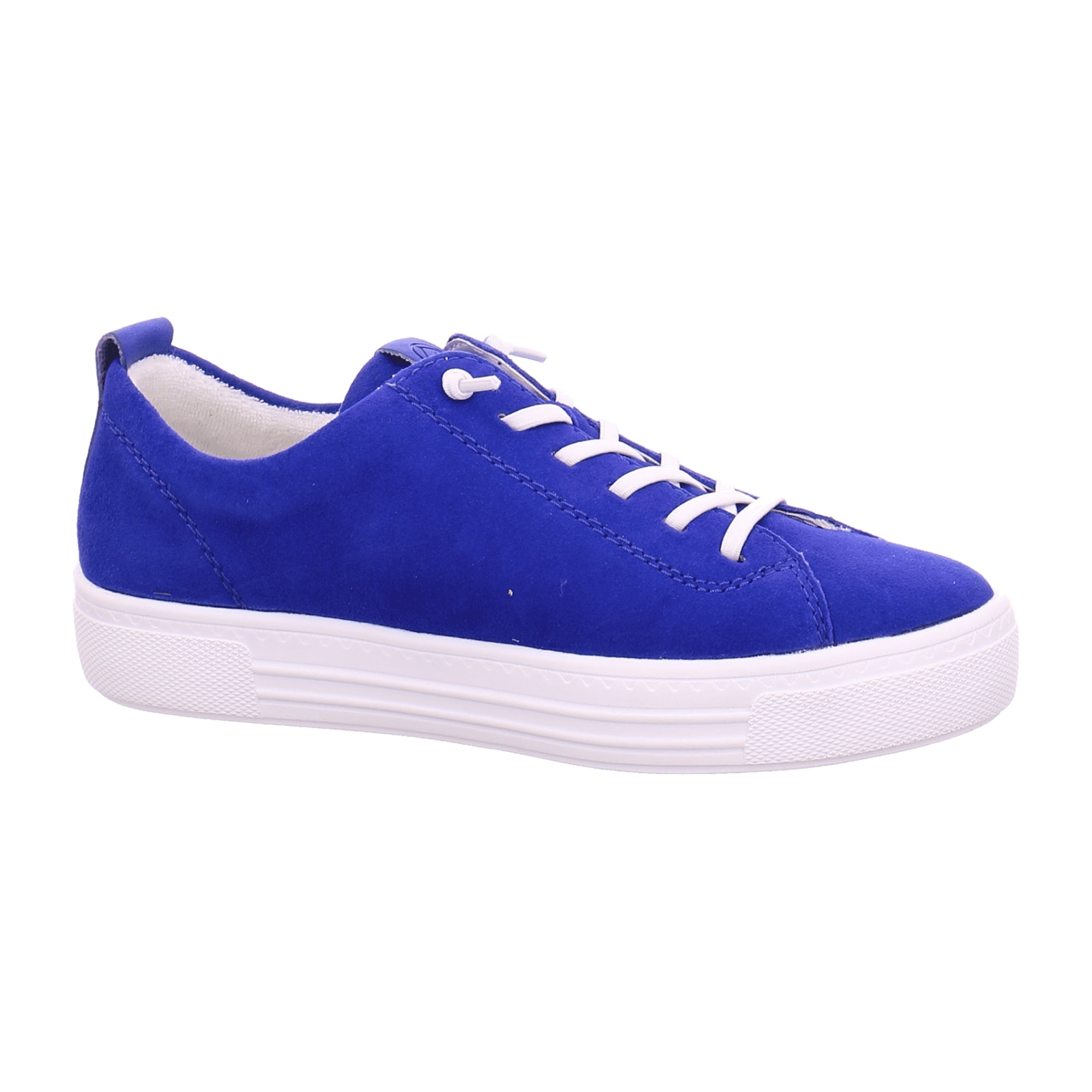 Remonte Blue Lace-Up Shoes for Women with Flat Heel and Suede Upper