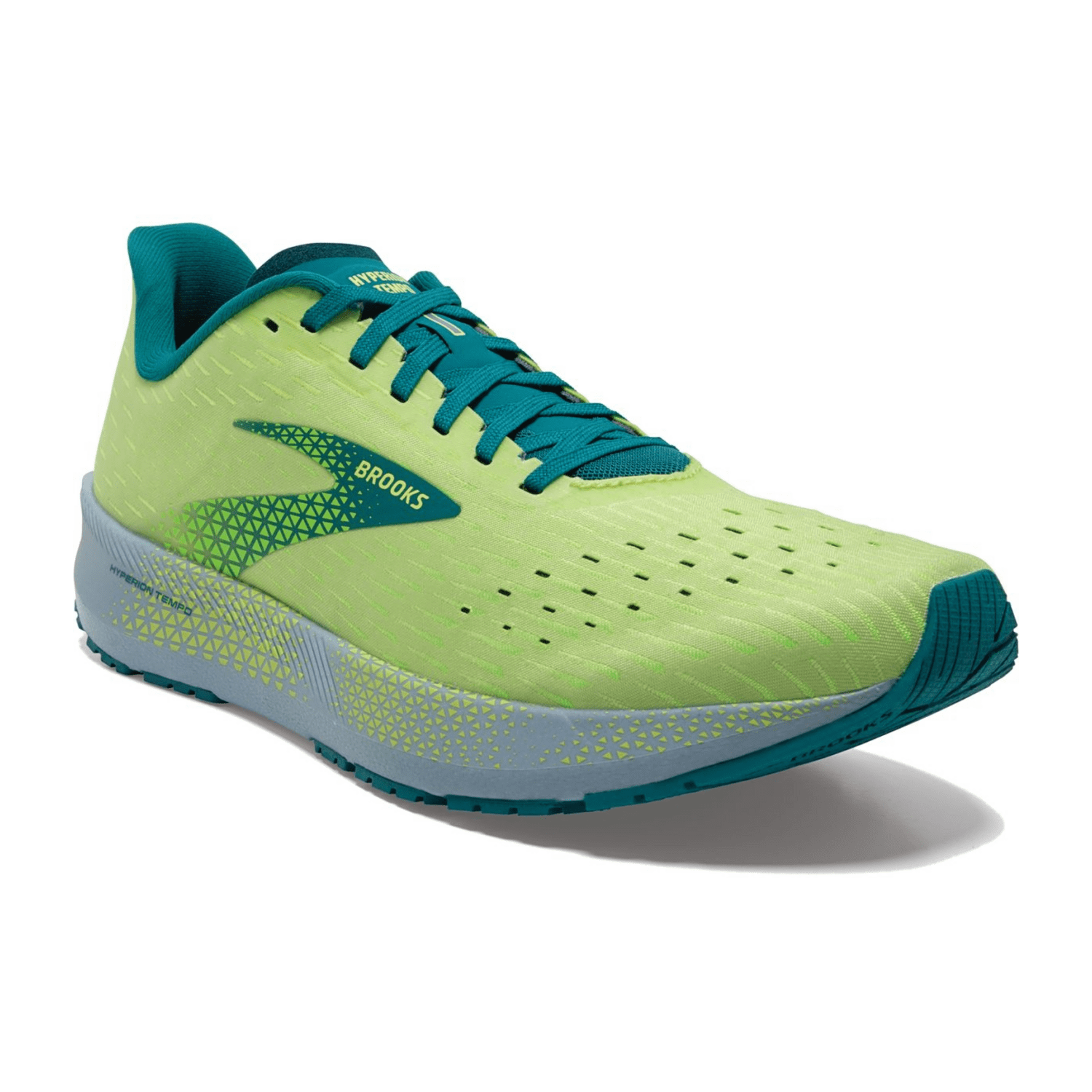 Brooks Hyperion Tempo Men Running Shoes Green Textile Rubber Sole