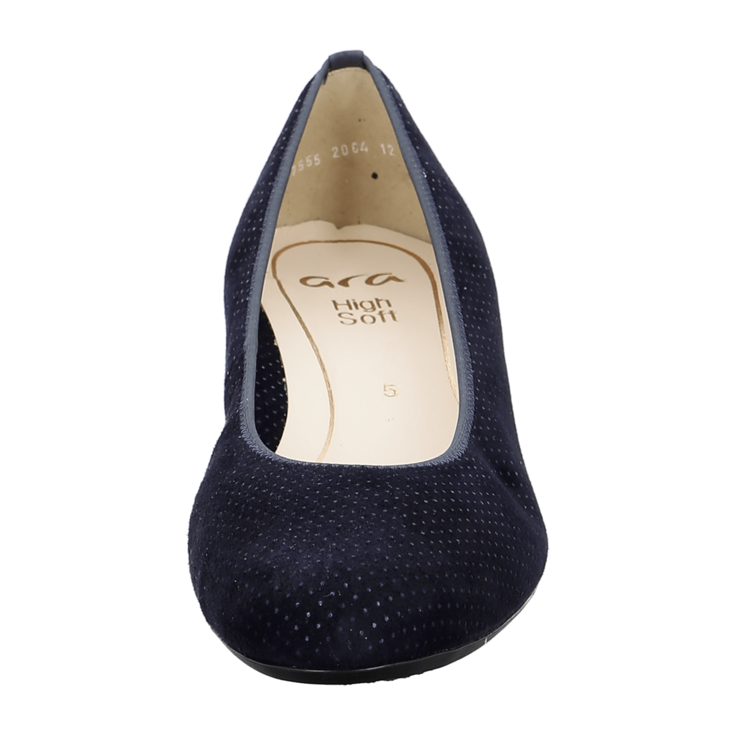 ARA Vicenza Women's Pumps in Blue Velour Leather with Round Toe and Leather Lining