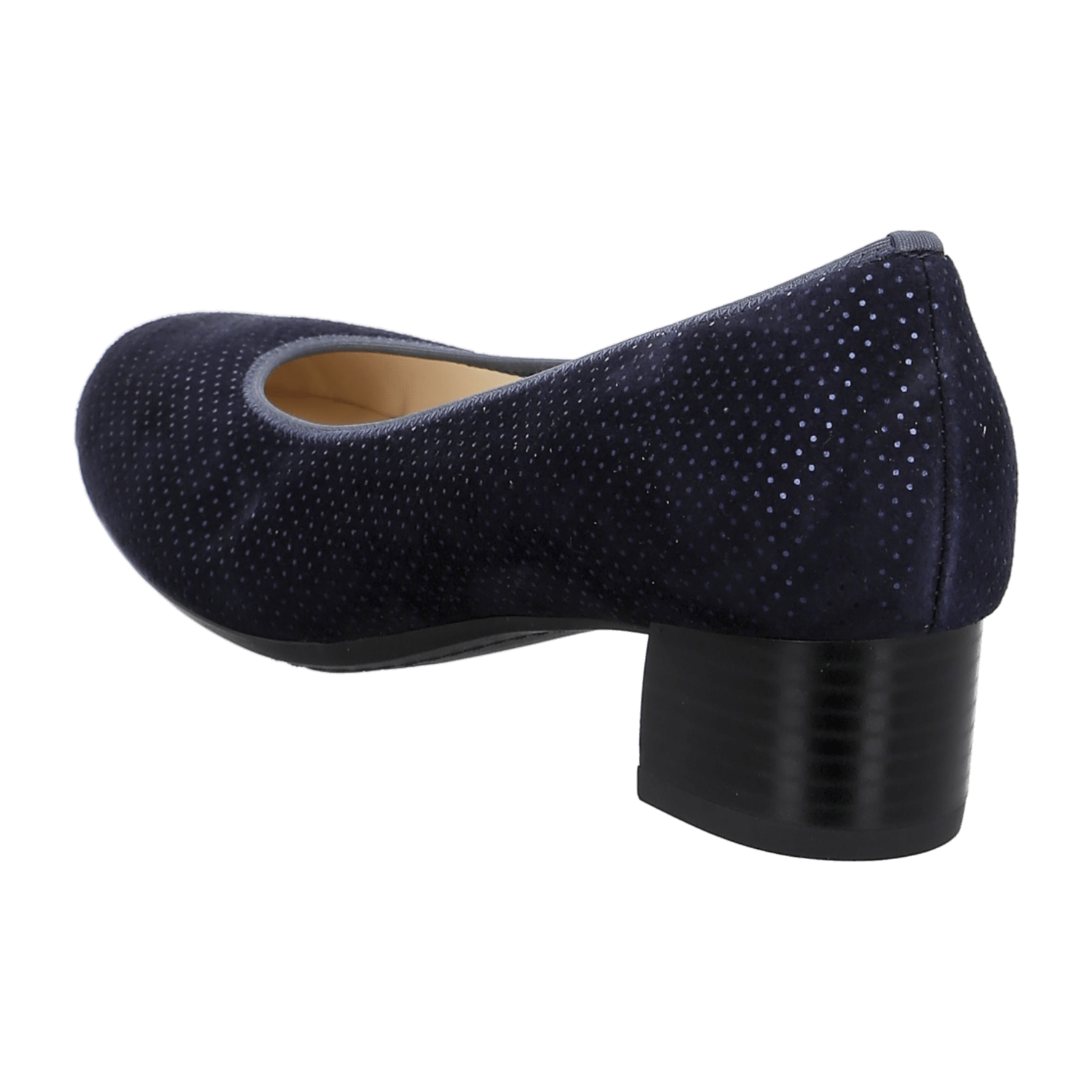 ARA Vicenza Women's Pumps in Blue Velour Leather with Round Toe and Leather Lining