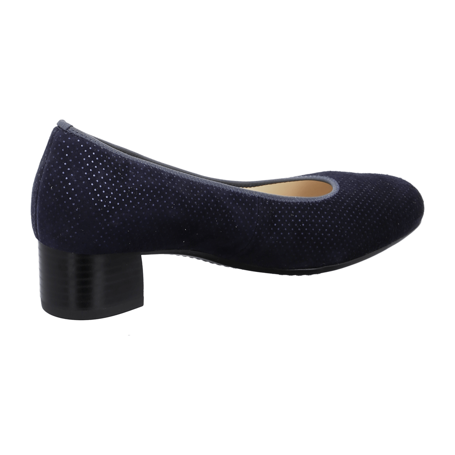 ARA Vicenza Women's Pumps in Blue Velour Leather with Round Toe and Leather Lining