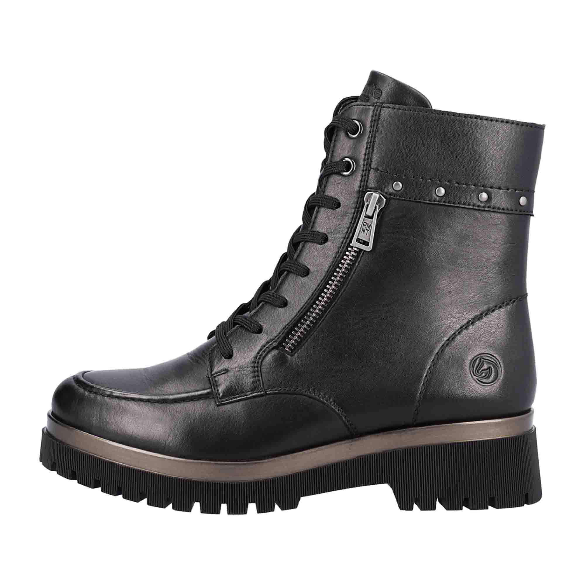 Remonte Black Lace-Up Ankle Boots for Women Fall Winter Collection