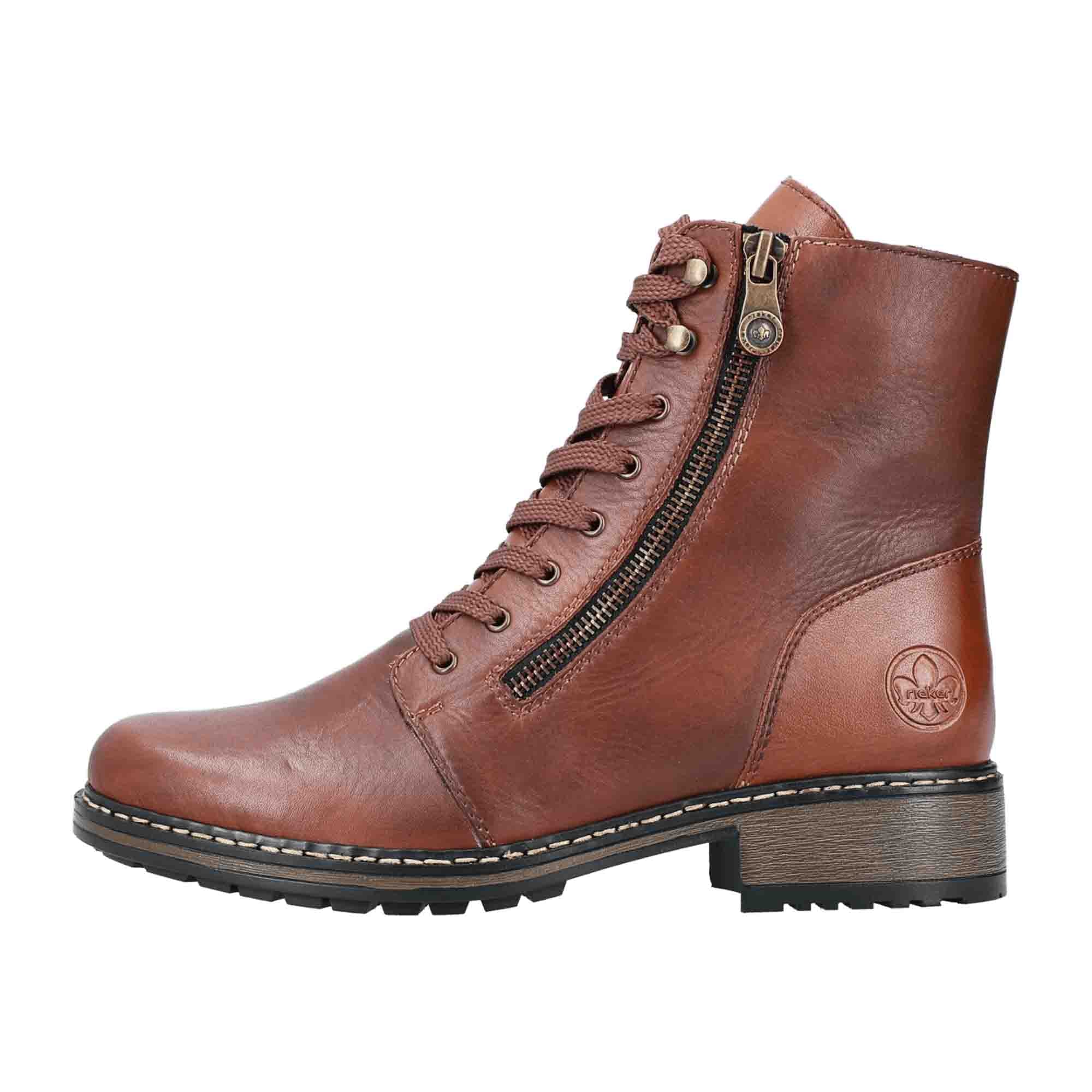 Rieker HWK Women's Brown Boots for Fall and Winter