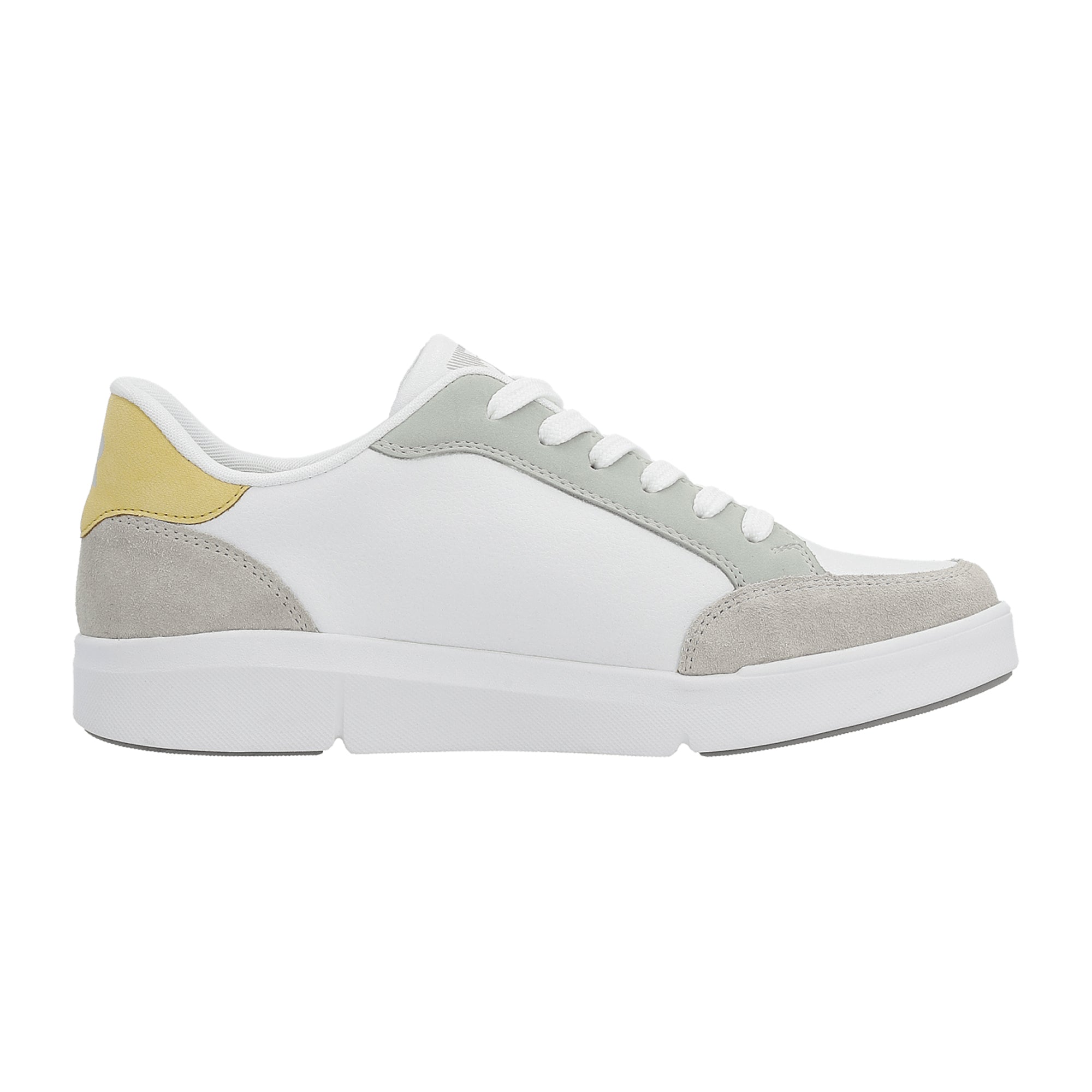 Rieker Women's White Leather Casual Shoes Comfortable Flat Sole