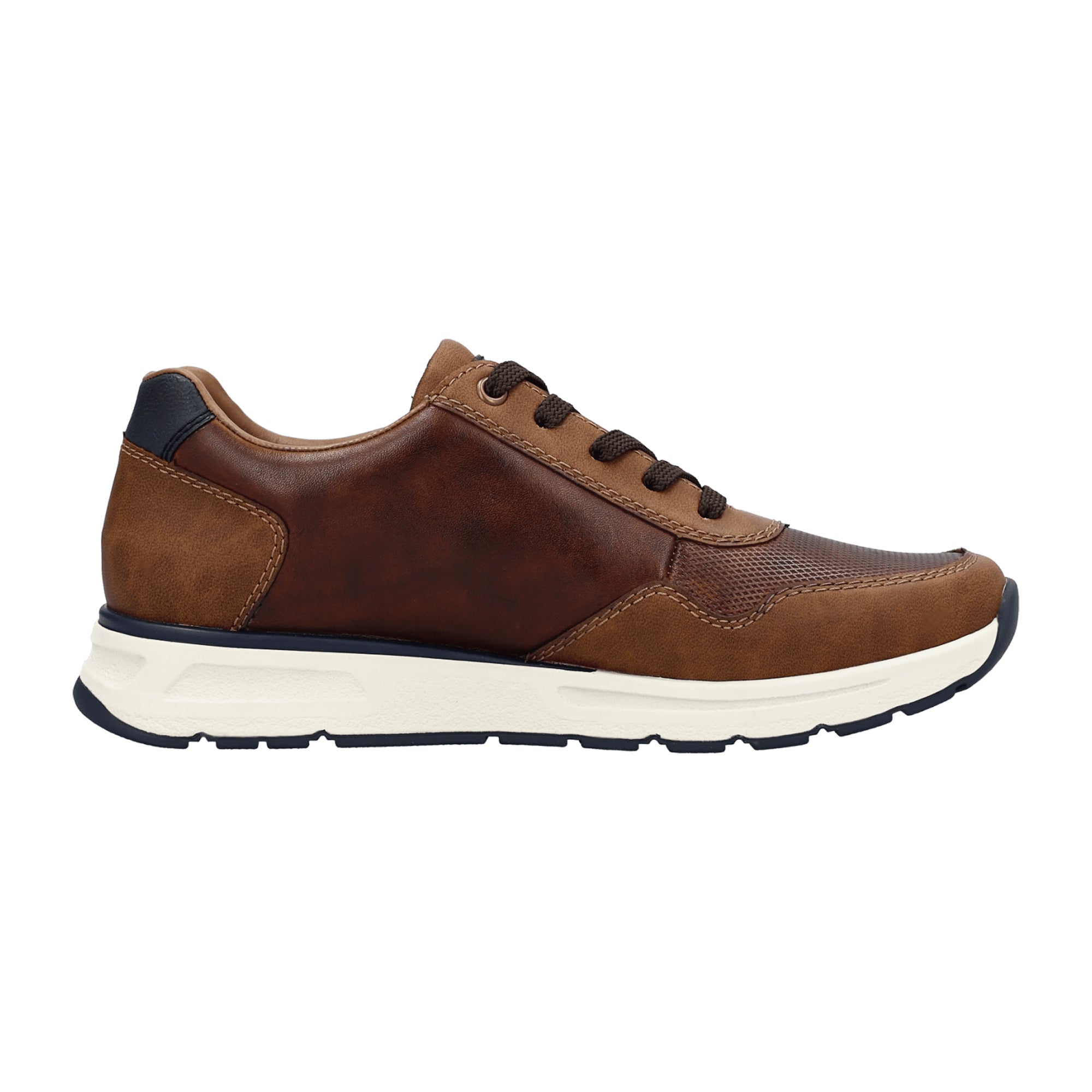 Rieker Men's Brown Casual Leather Shoes Comfortable Normal Width