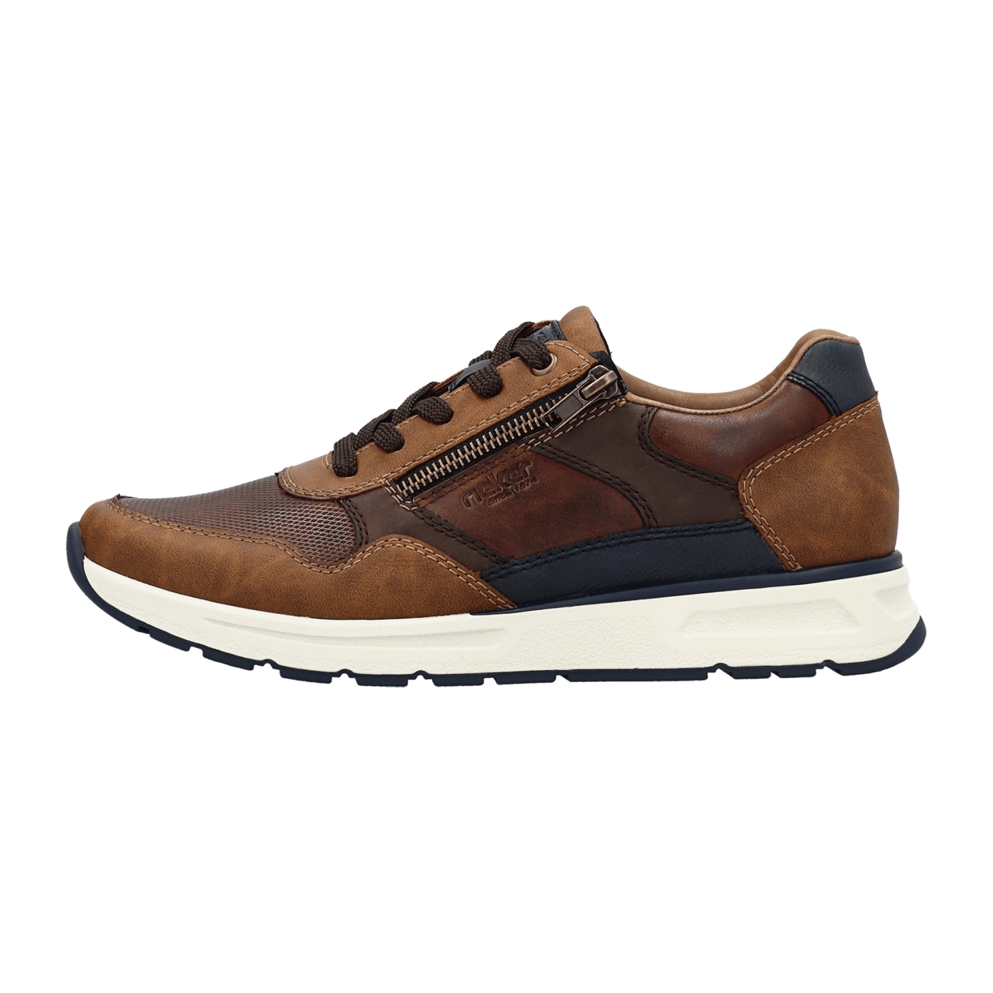 Rieker Men's Brown Casual Leather Shoes Comfortable Normal Width