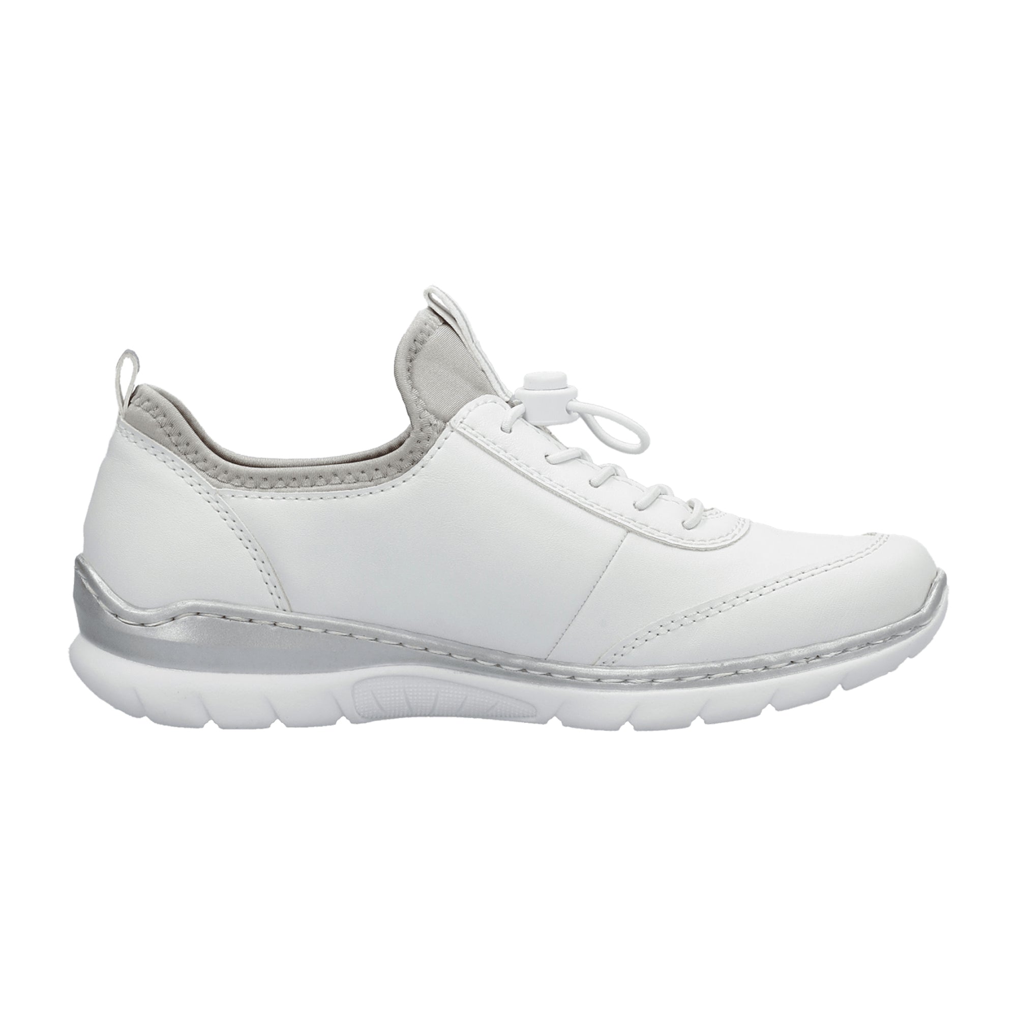 Rieker Women's White Sneakers L3259-80 Comfortable Casual Shoes