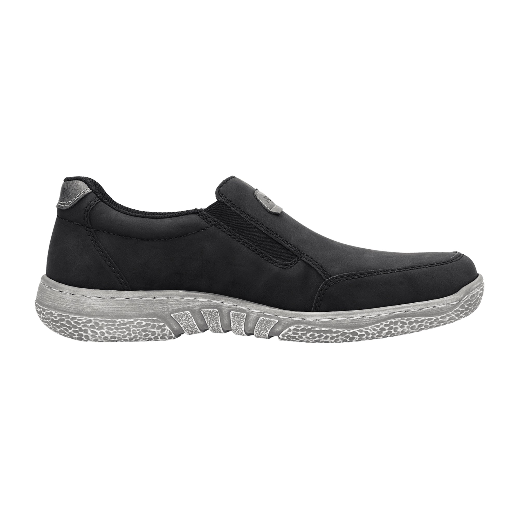 Rieker FSK Men's Black Slip-On Loafers Wide Fit Comfortable Casual Shoes