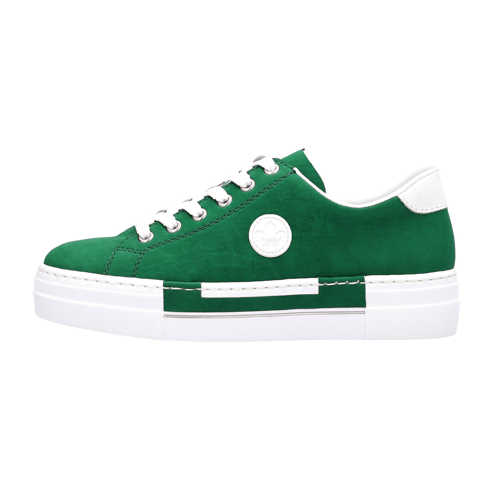 Rieker Nabukino Women's Green Synthetic Sneakers with Lace-Up Closure