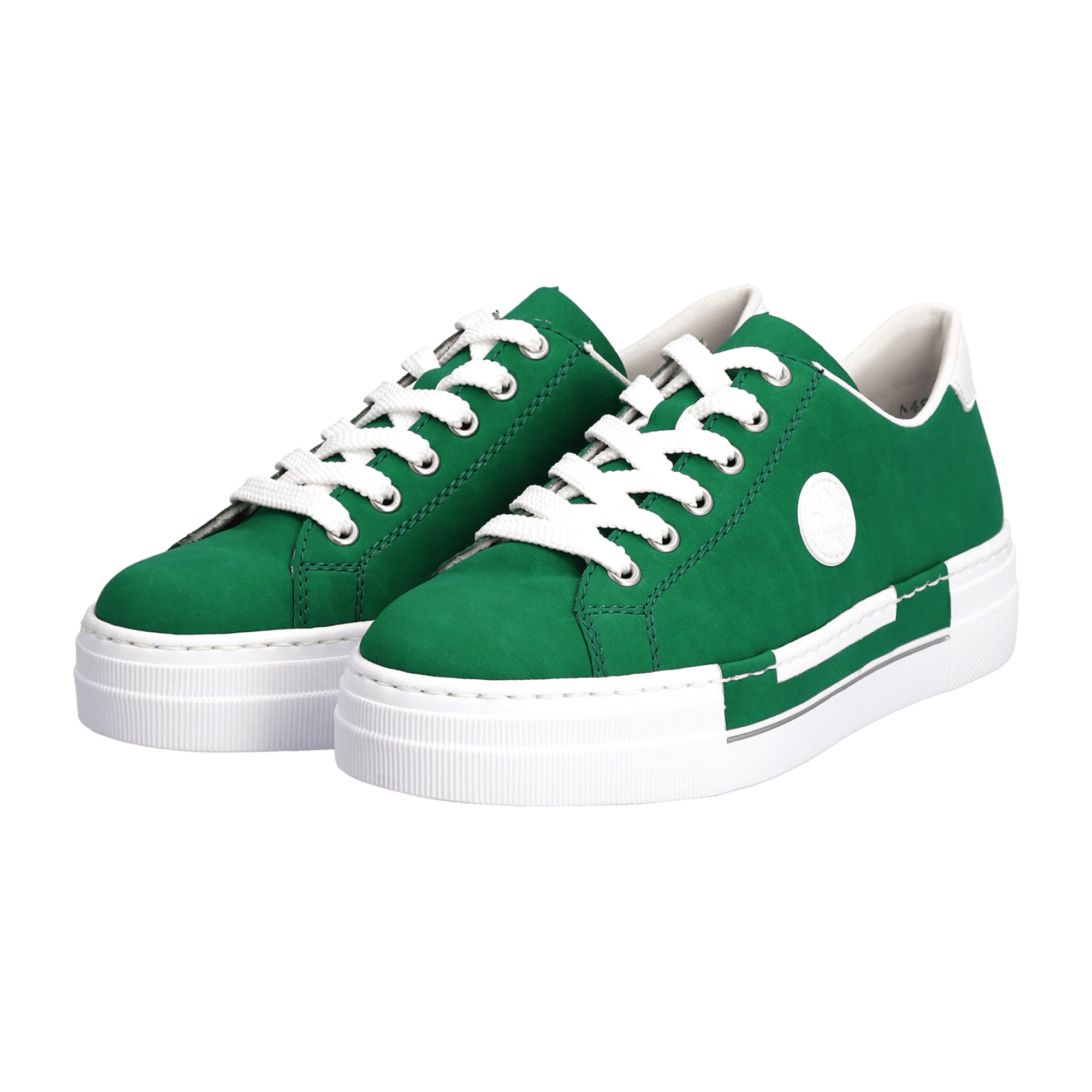 Rieker Nabukino Women's Green Synthetic Sneakers with Lace-Up Closure