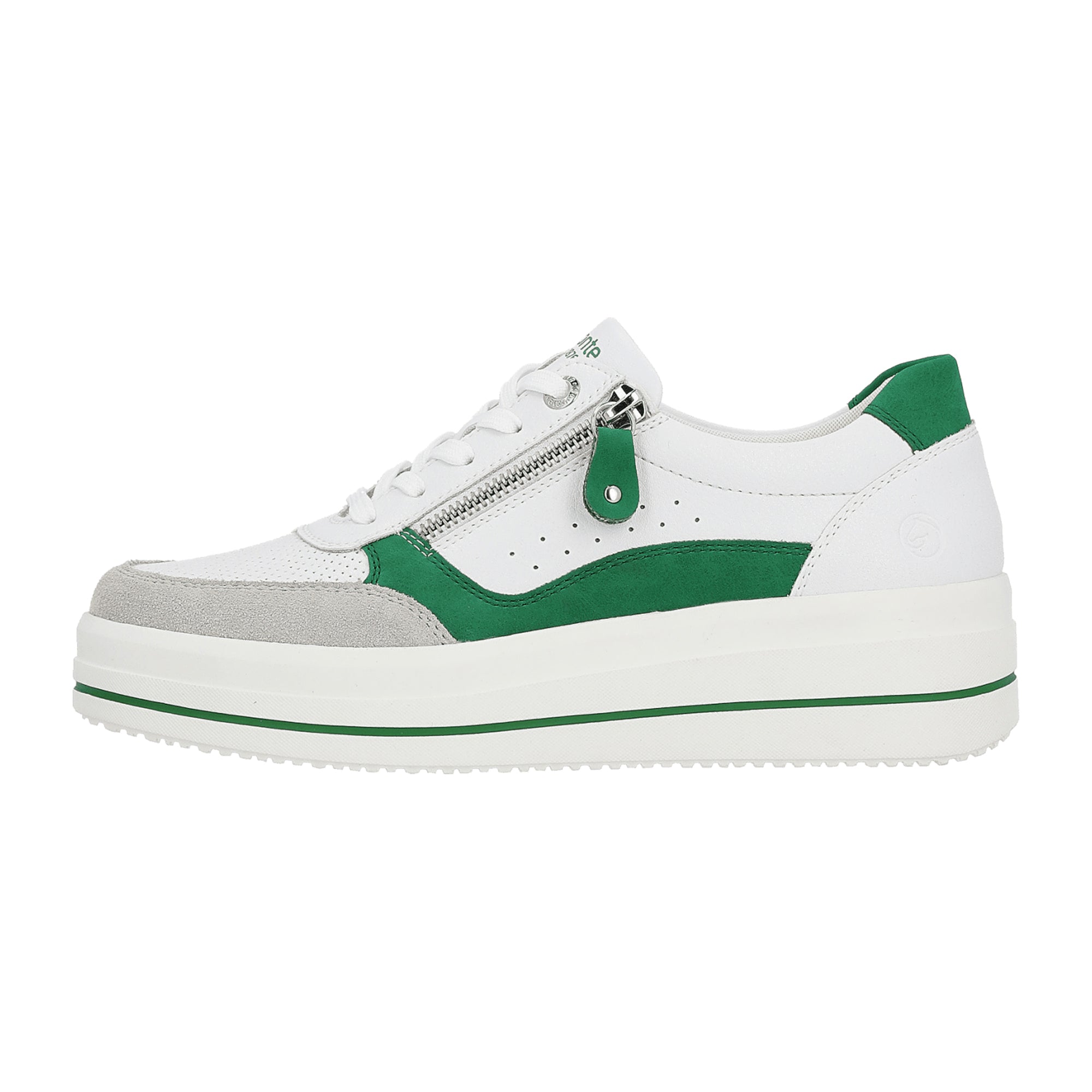 Remonte Women's White Platform Sneakers Smooth Leather Casual Shoes