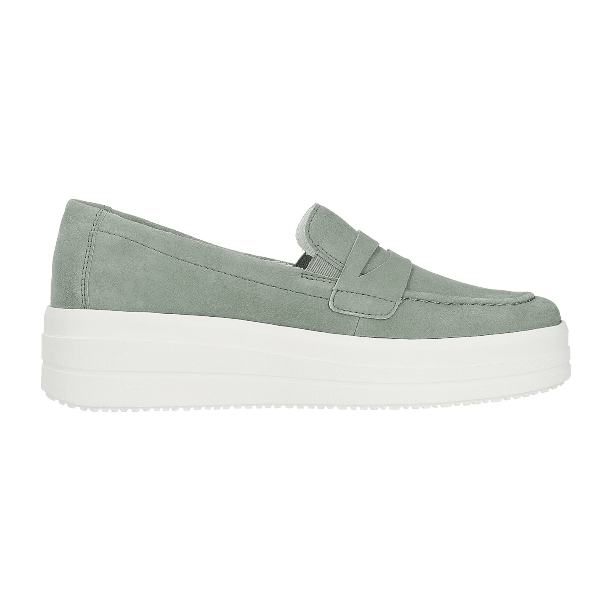 Remonte Green Women's Slip-On Leather Shoes with 4.5 cm Heel