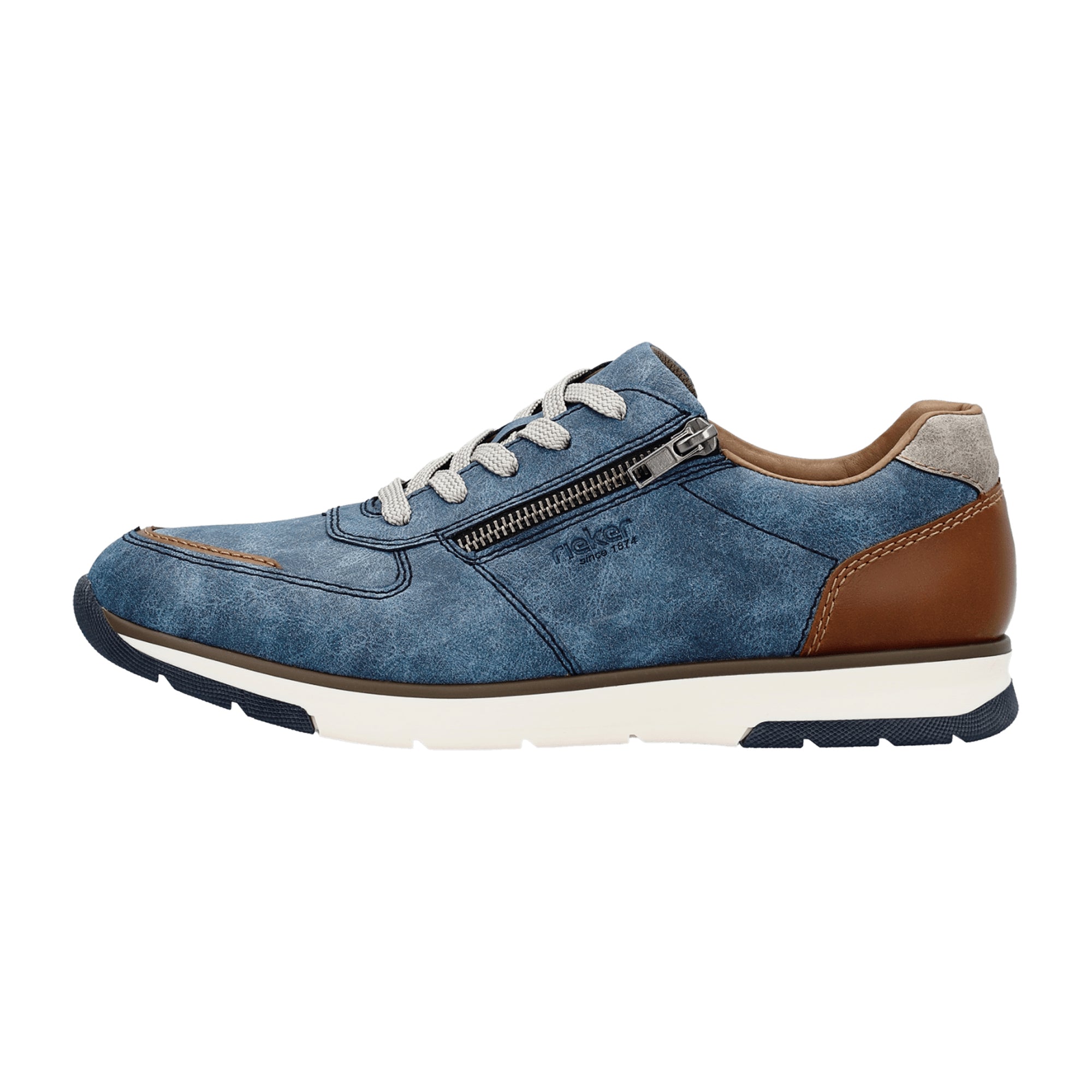 Rieker B2010-14 Men's Blue Synthetic Leather Shoes