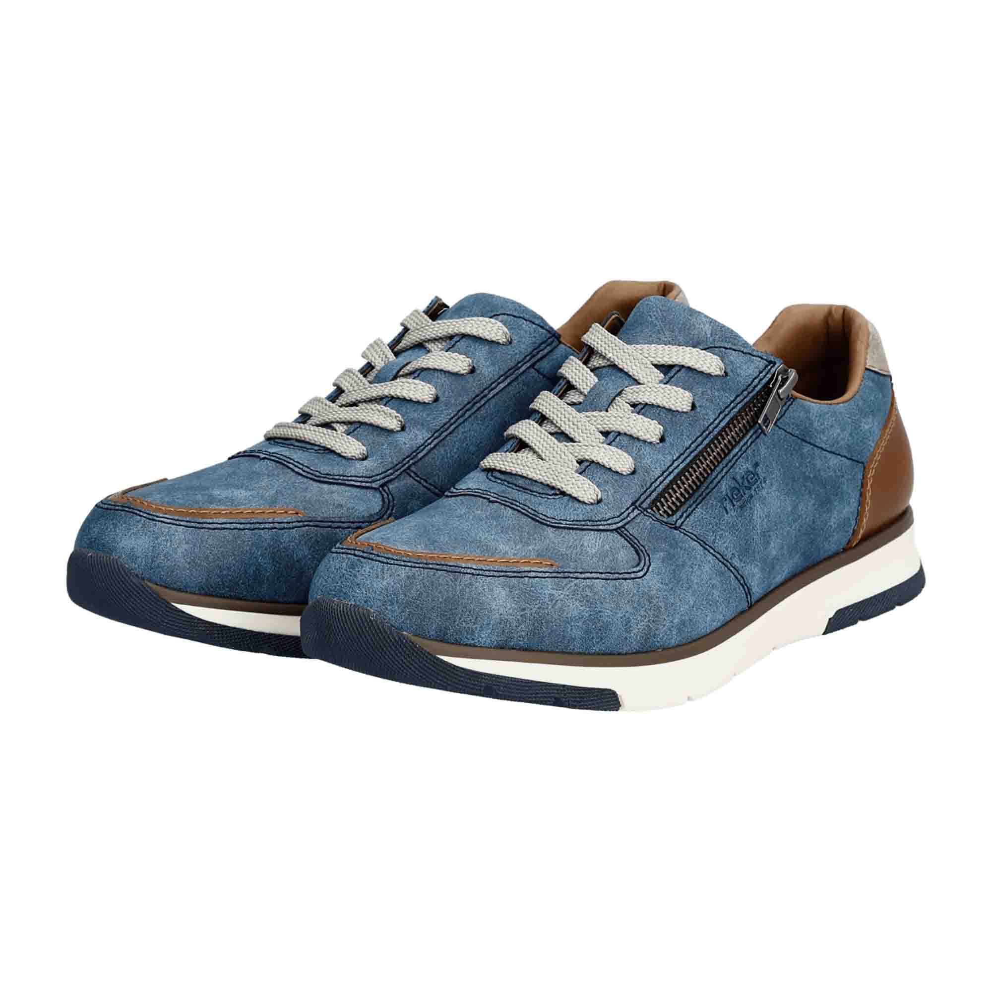 Rieker B2010-14 Men's Blue Synthetic Leather Shoes