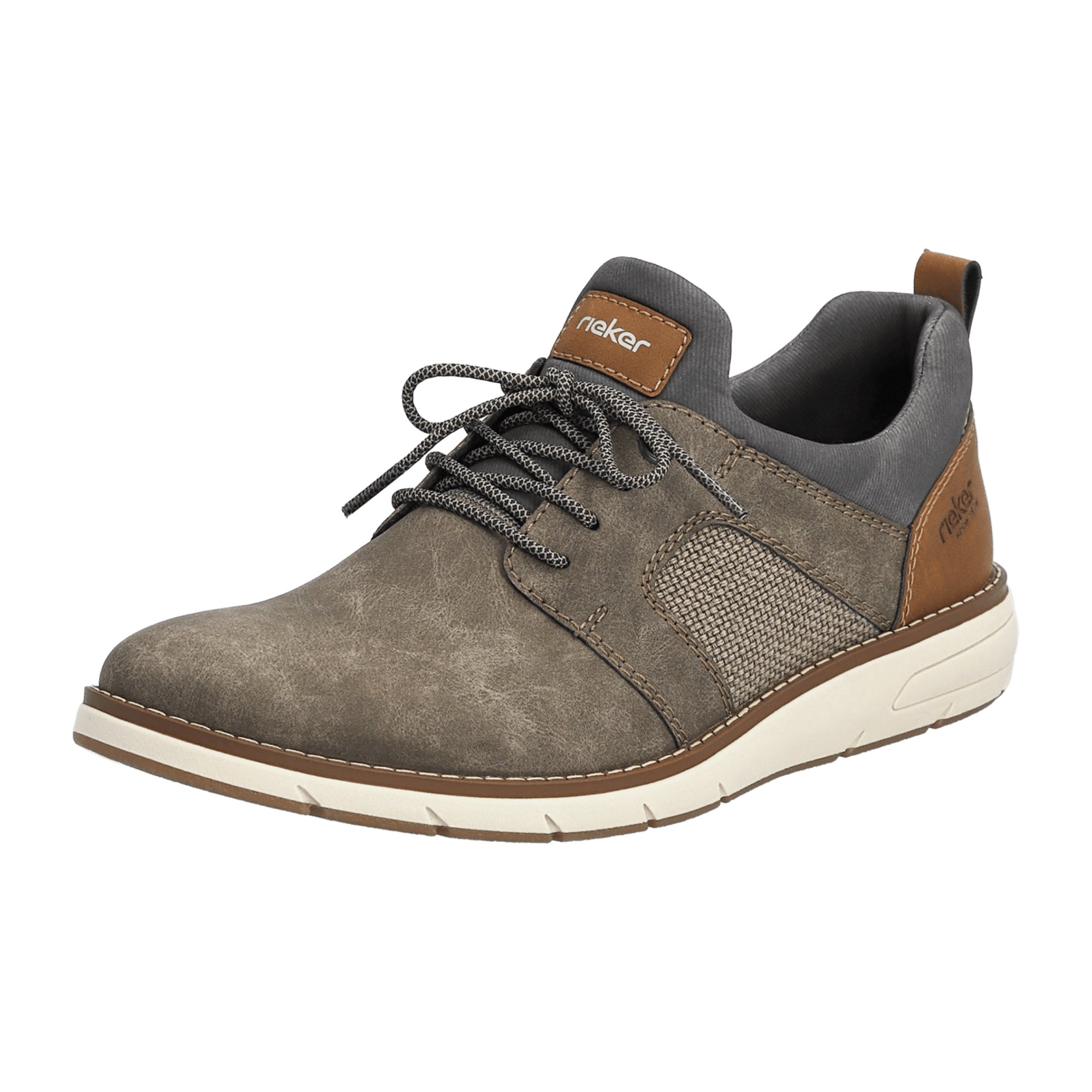 Rieker Morelia Men's Brown Casual Shoes Synthetic Leather Normal Width