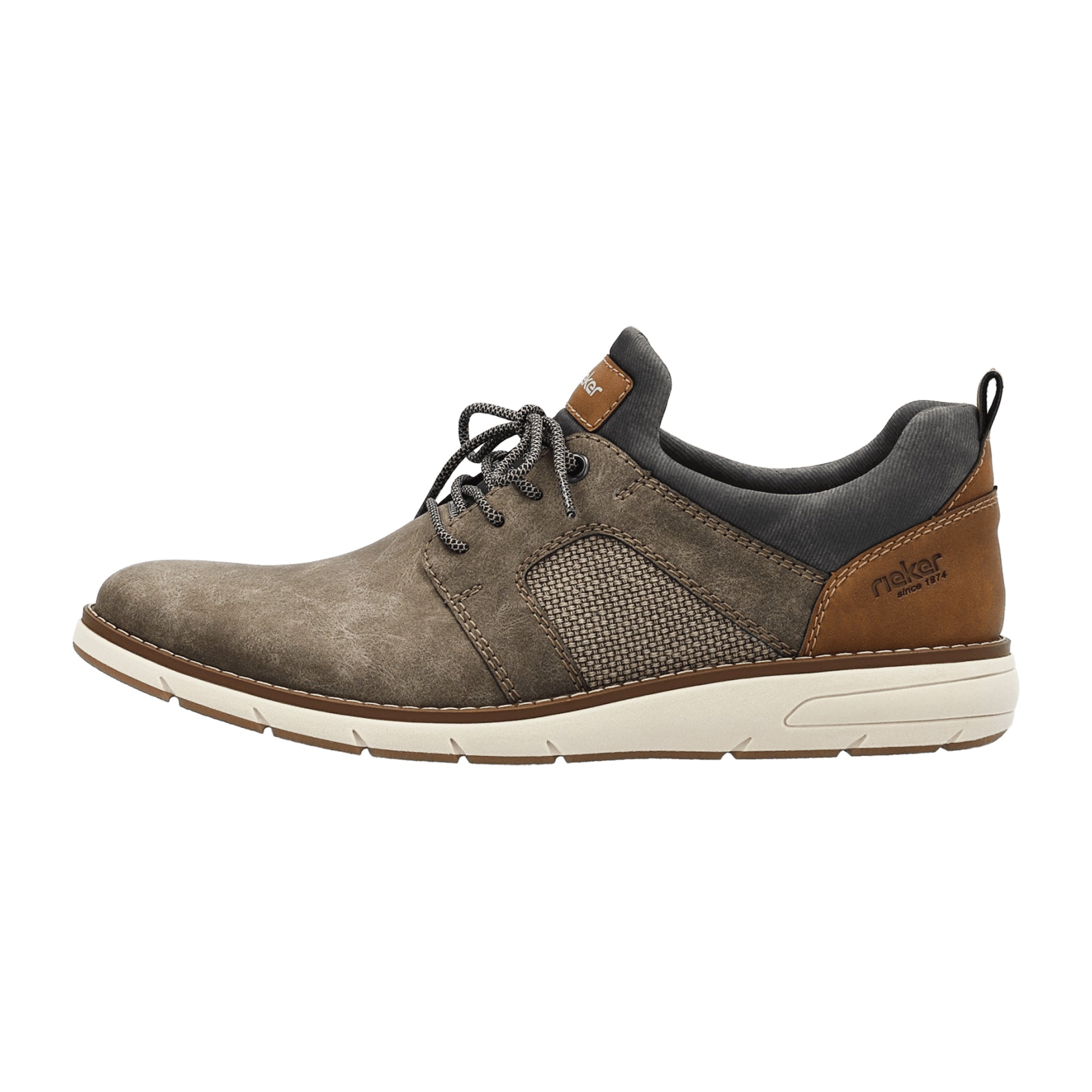 Rieker Morelia Men's Brown Casual Shoes Synthetic Leather Normal Width