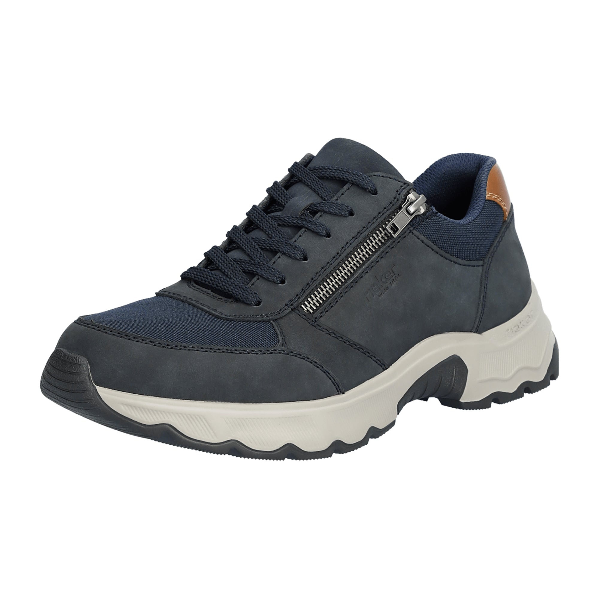 Rieker Men's Blue Leather Casual Shoes