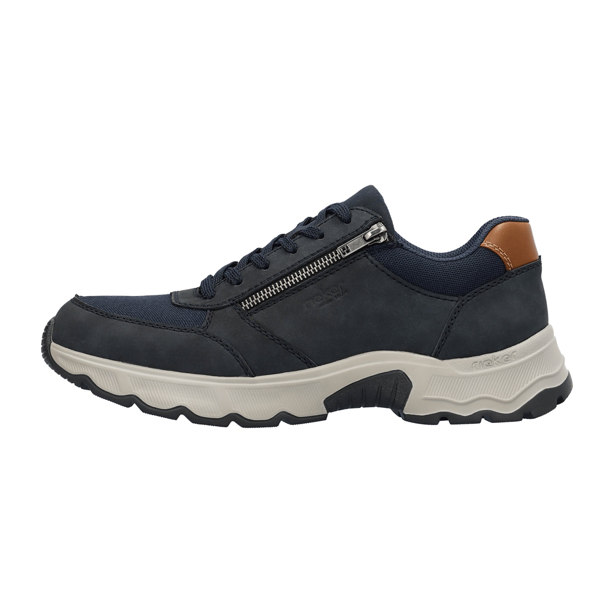 Rieker Men's Blue Leather Casual Shoes