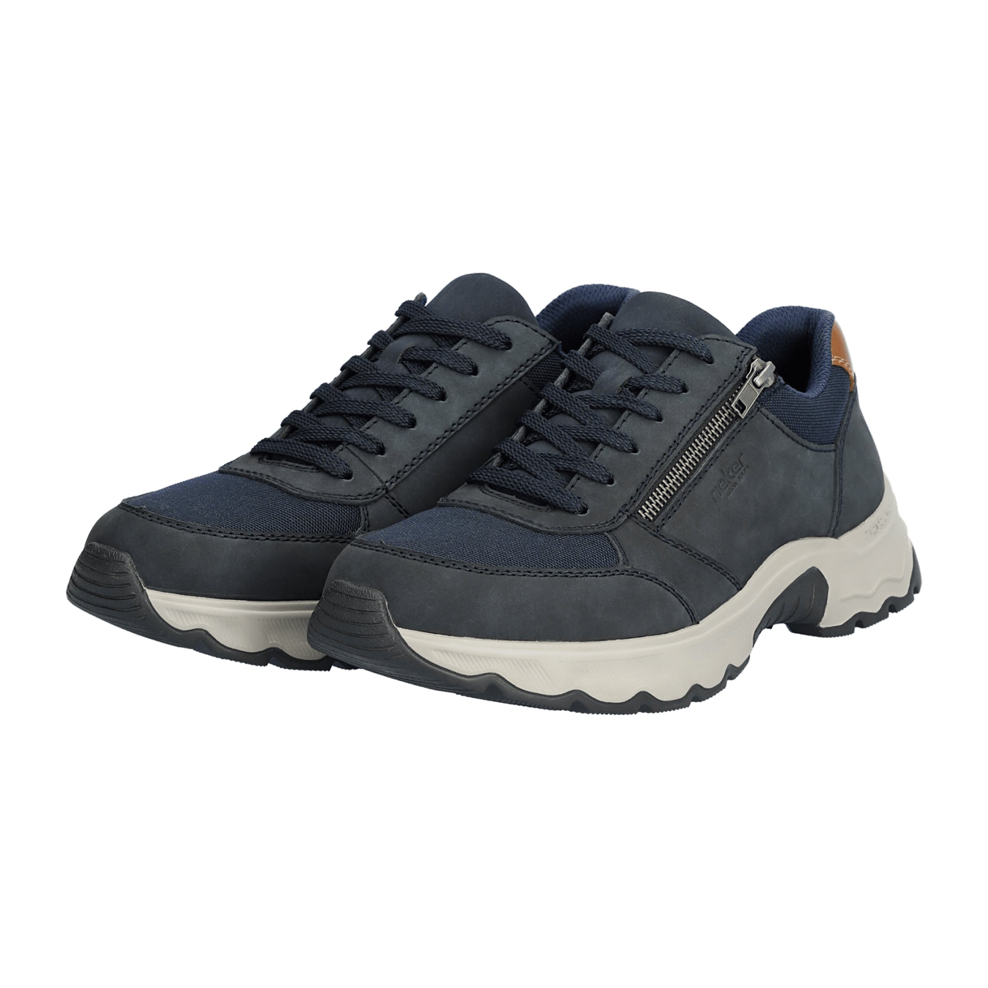 Rieker Men's Blue Leather Casual Shoes