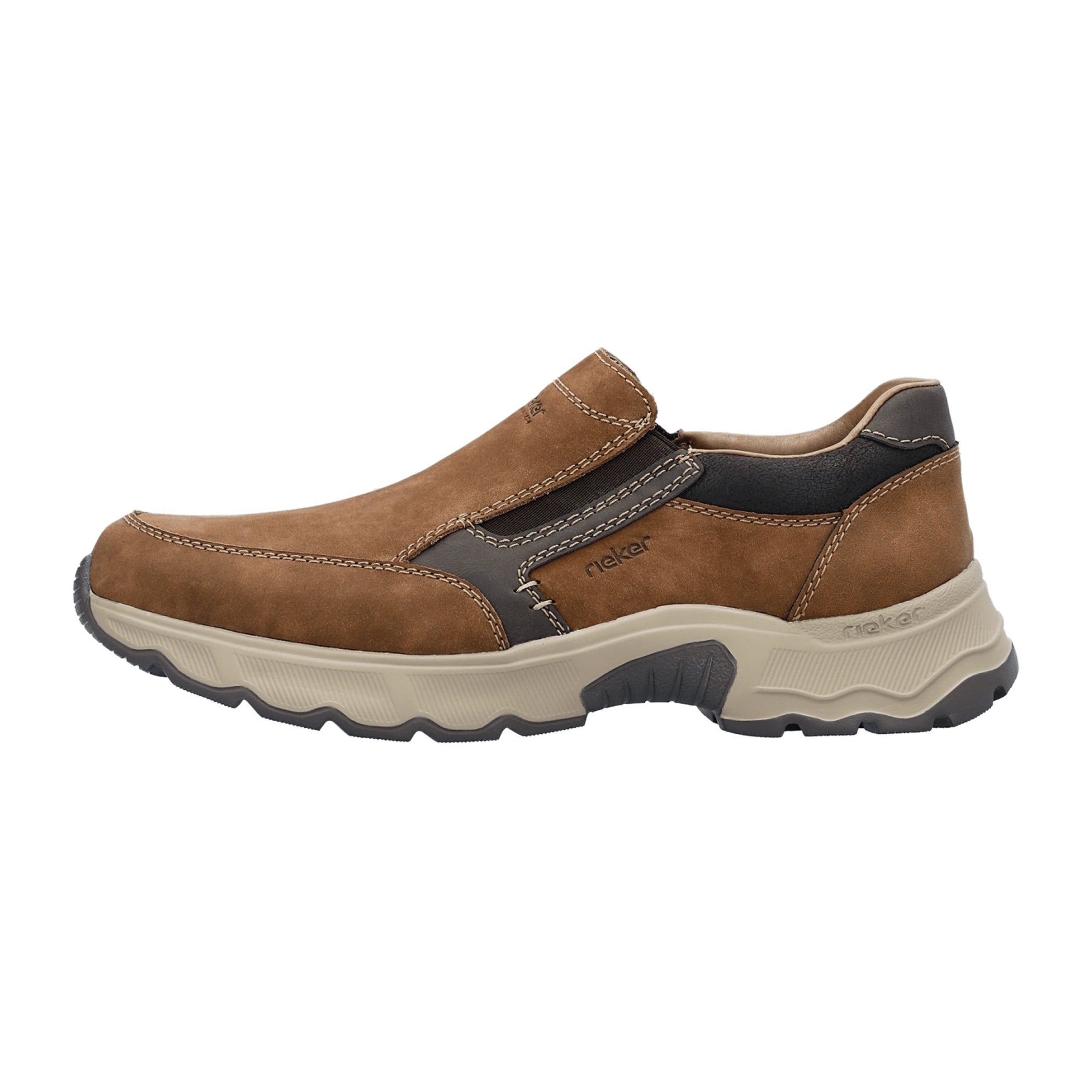 Rieker Men's Brown Leather Slip-On Shoes Model 11451