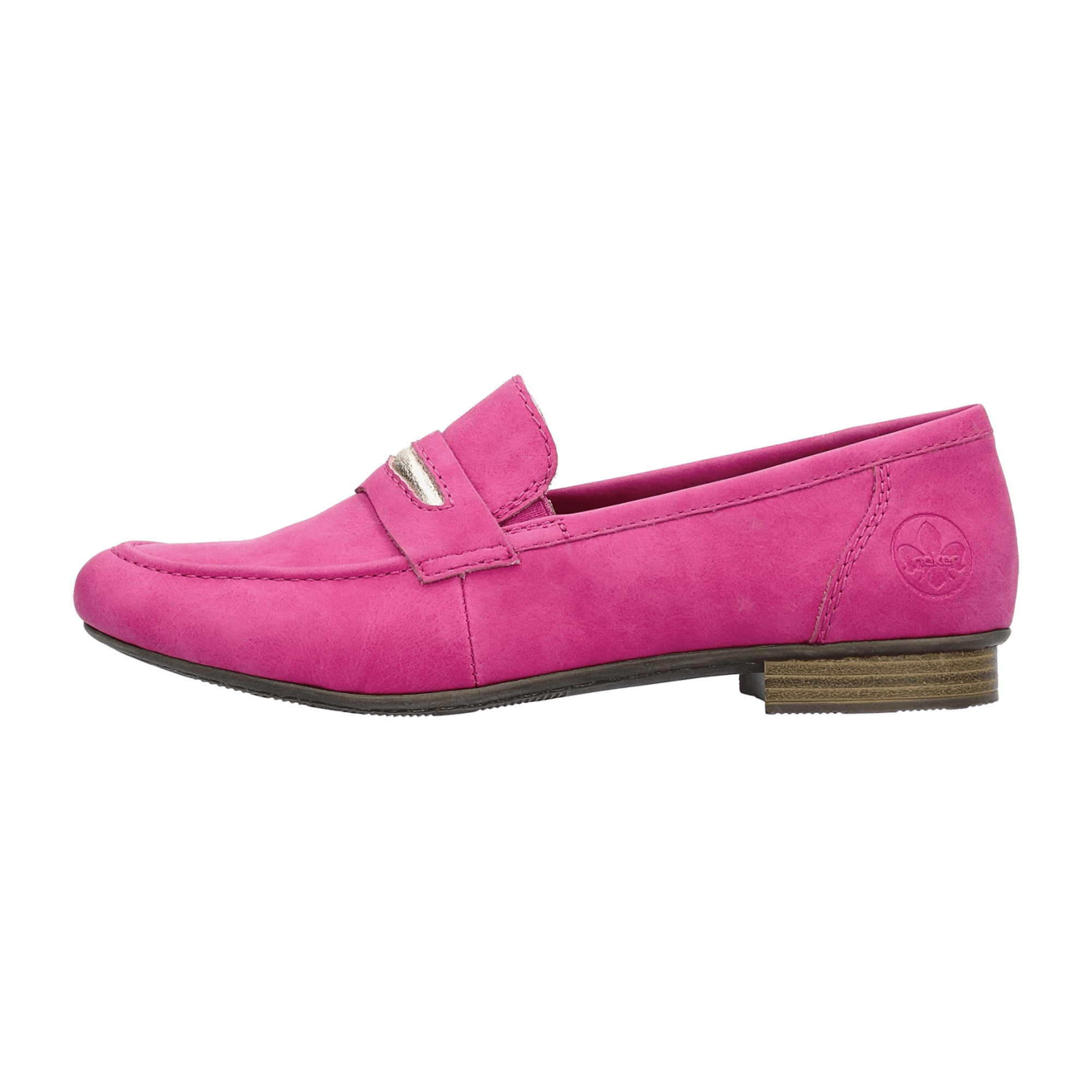 Rieker Morelia Women's Pink Slip-On Shoes Synthetic Upper Textile Lining