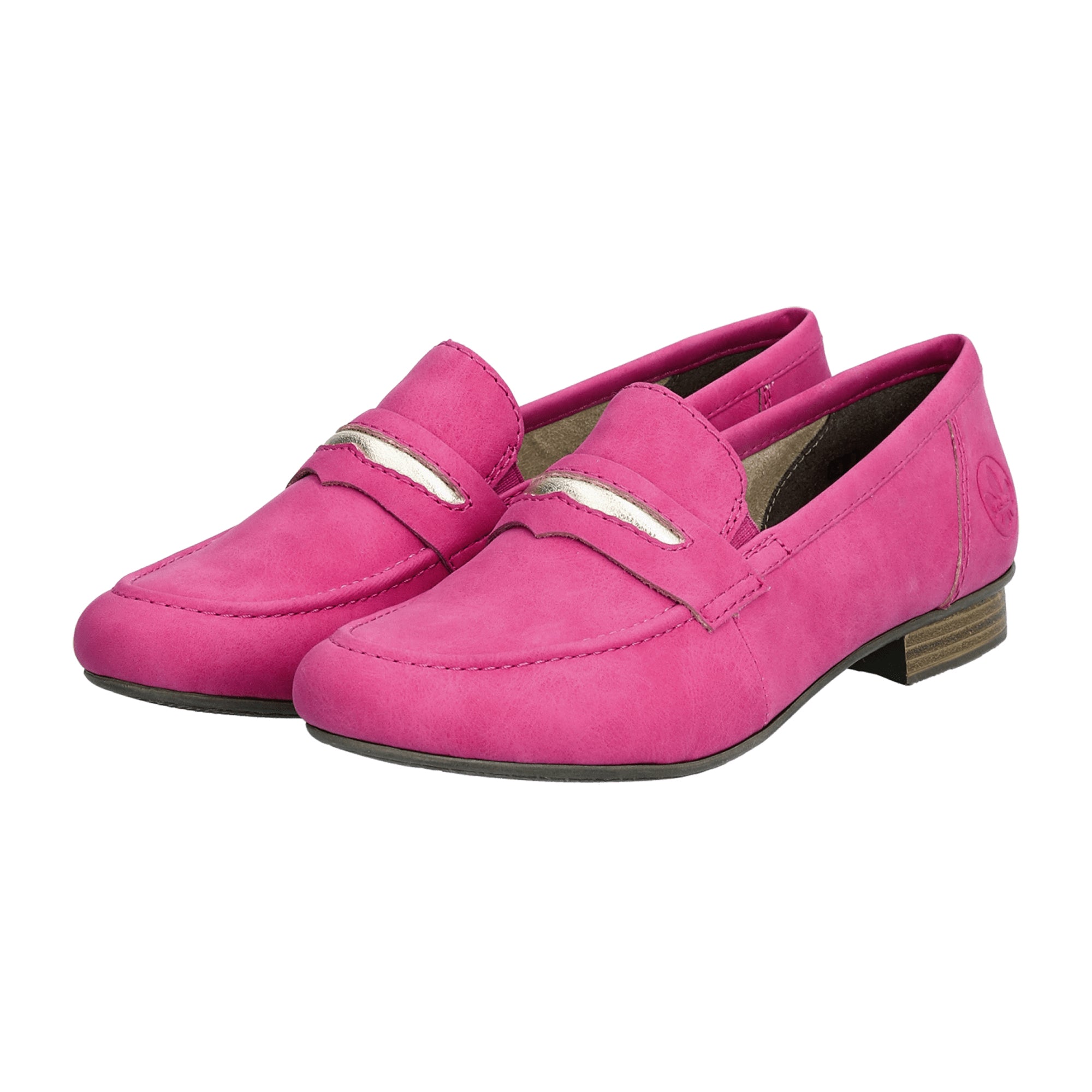 Rieker Morelia Women's Pink Slip-On Shoes Synthetic Upper Textile Lining