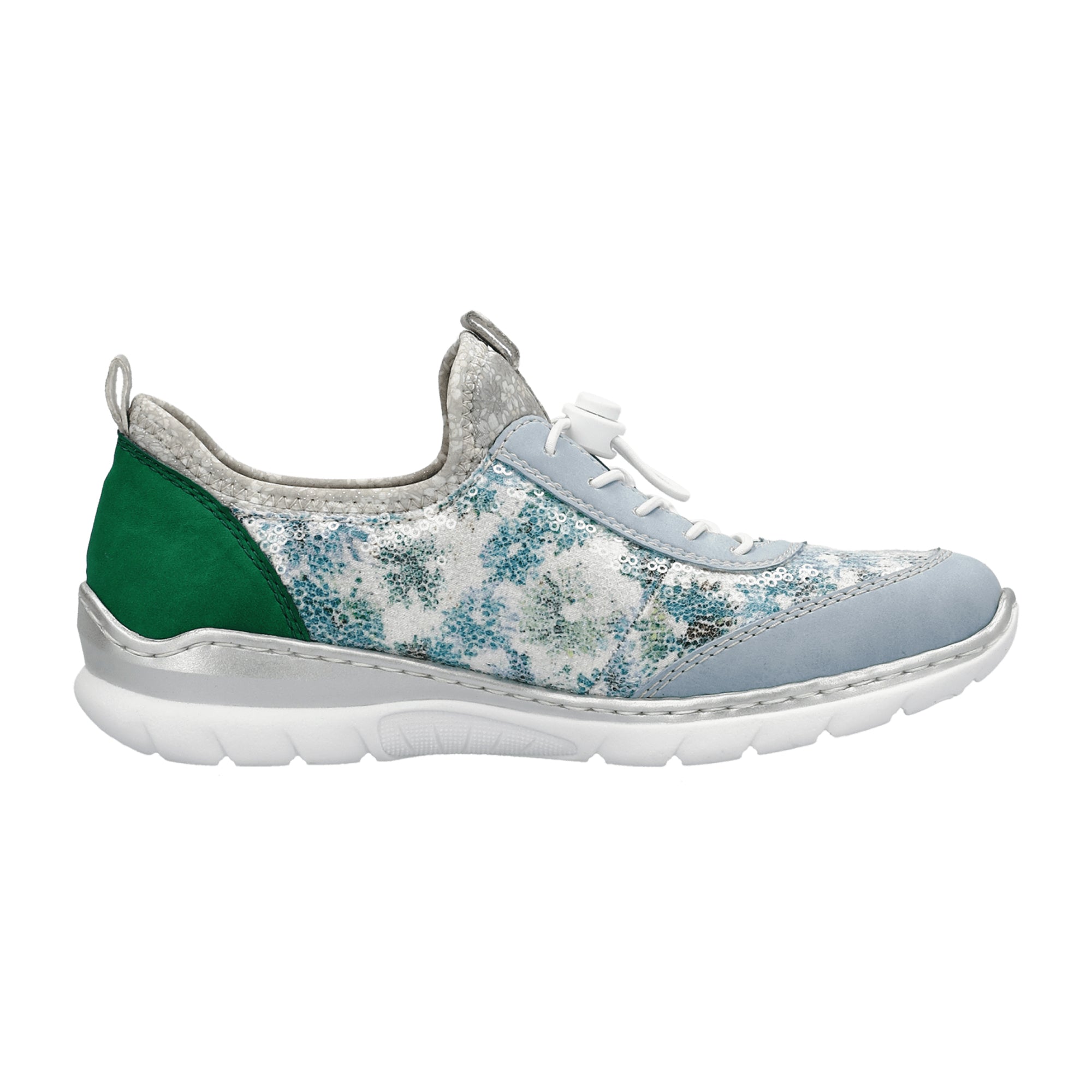 Rieker L325690 Women's Colorful Slip-On Shoes with Textile Upper and RIRICON Sole